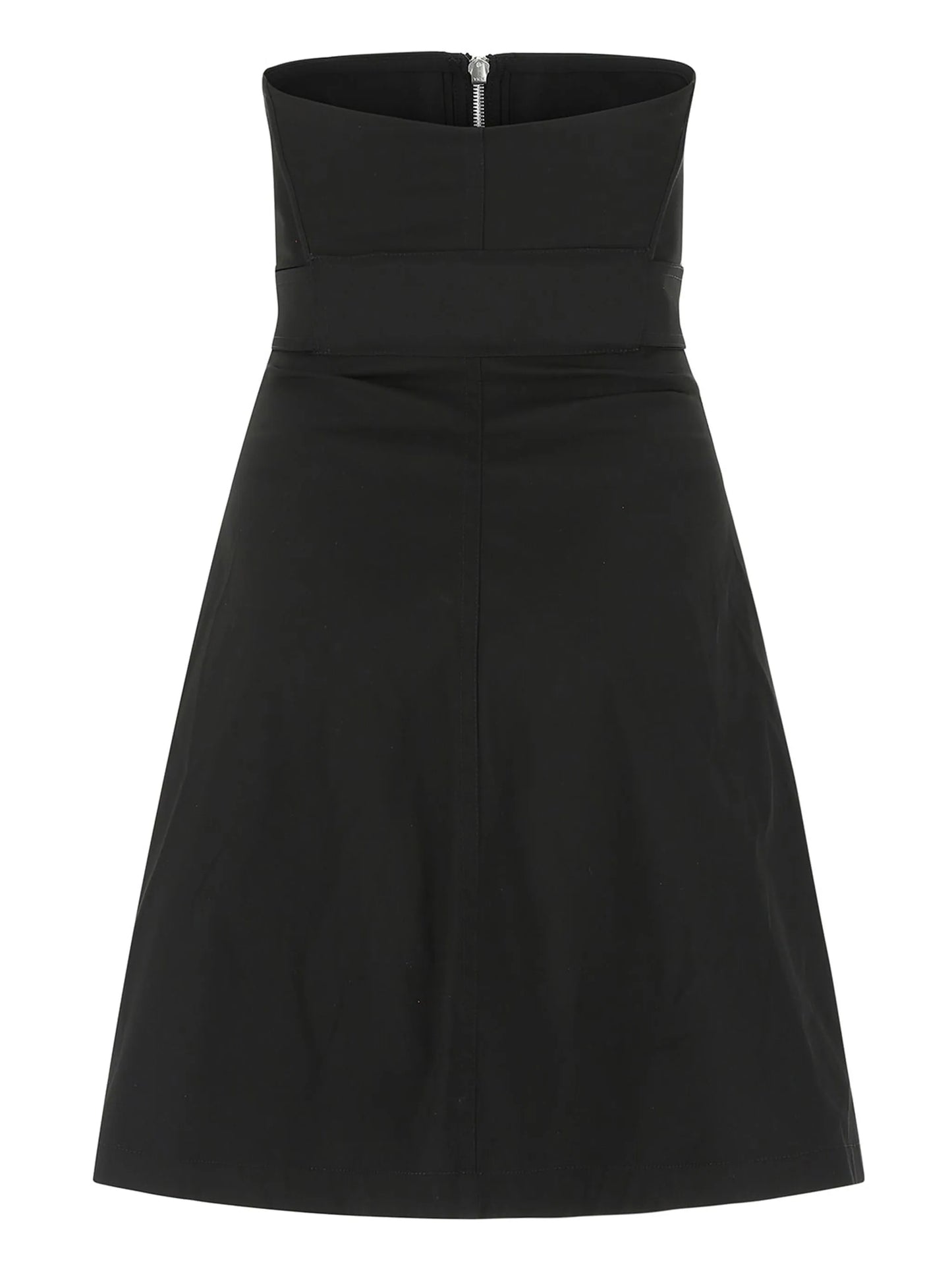 strapless belted minidress