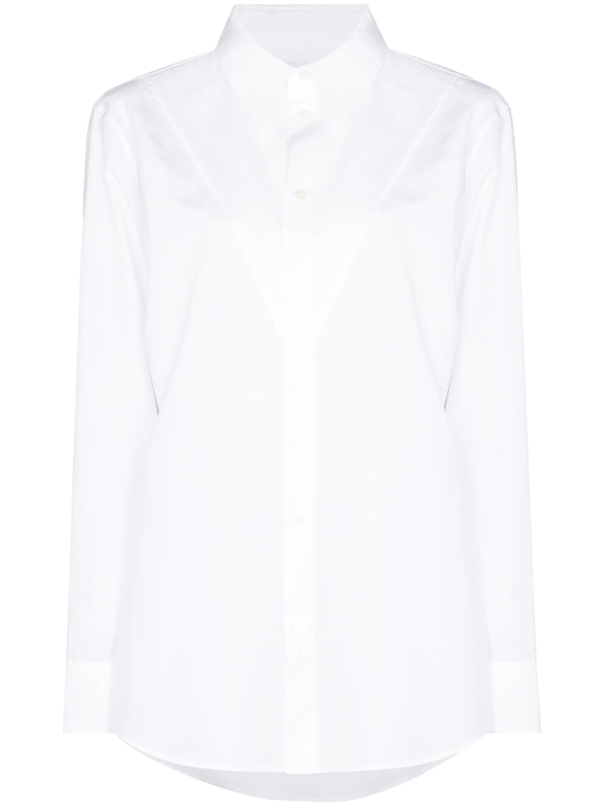 V-detail poplin shirt