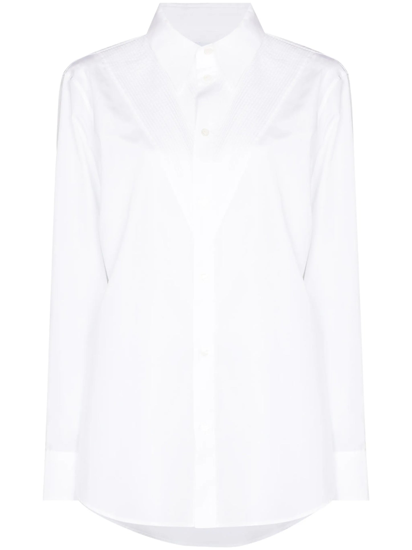 V-detail poplin shirt
