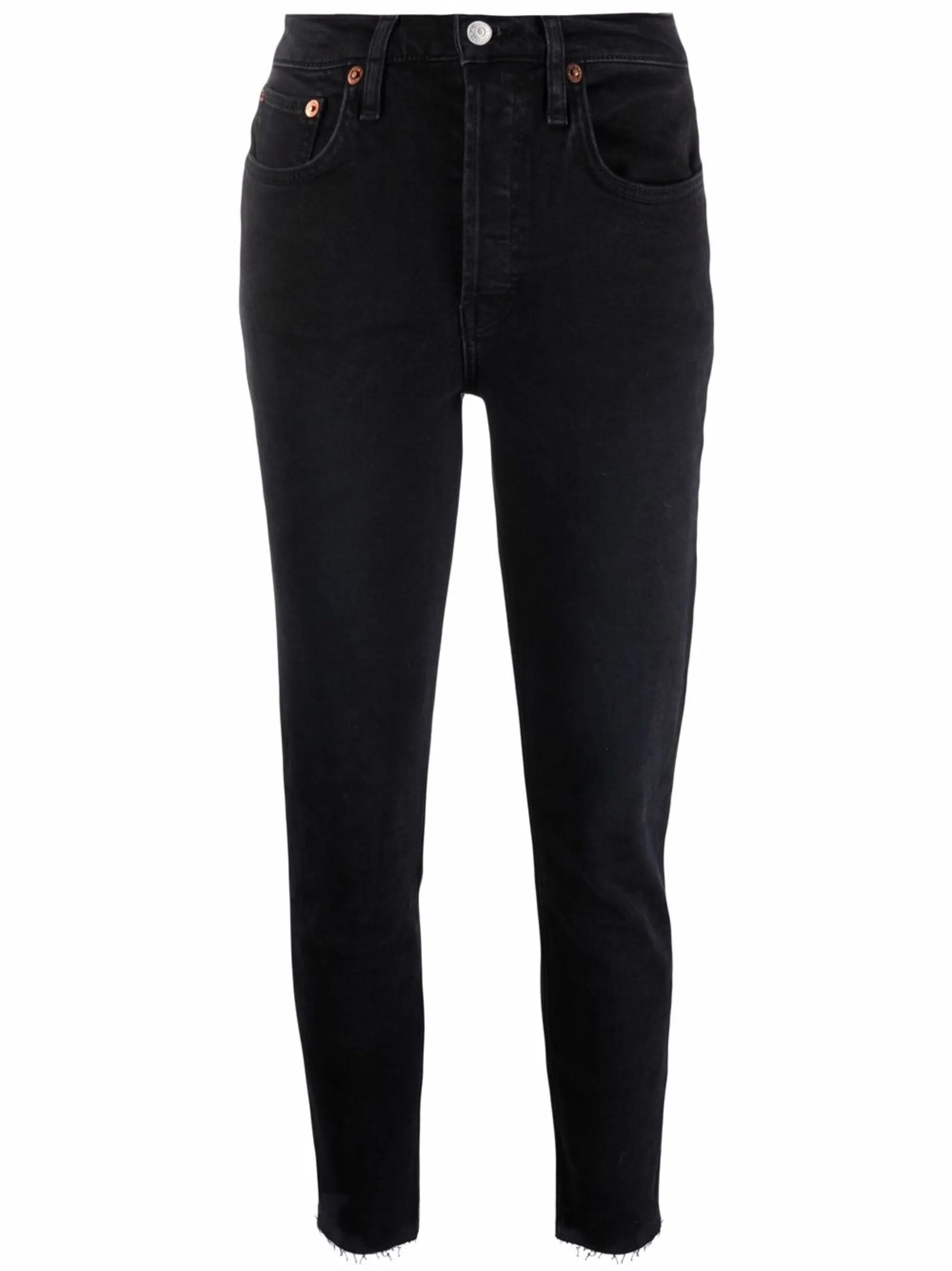 mid-rise cropped jeans
