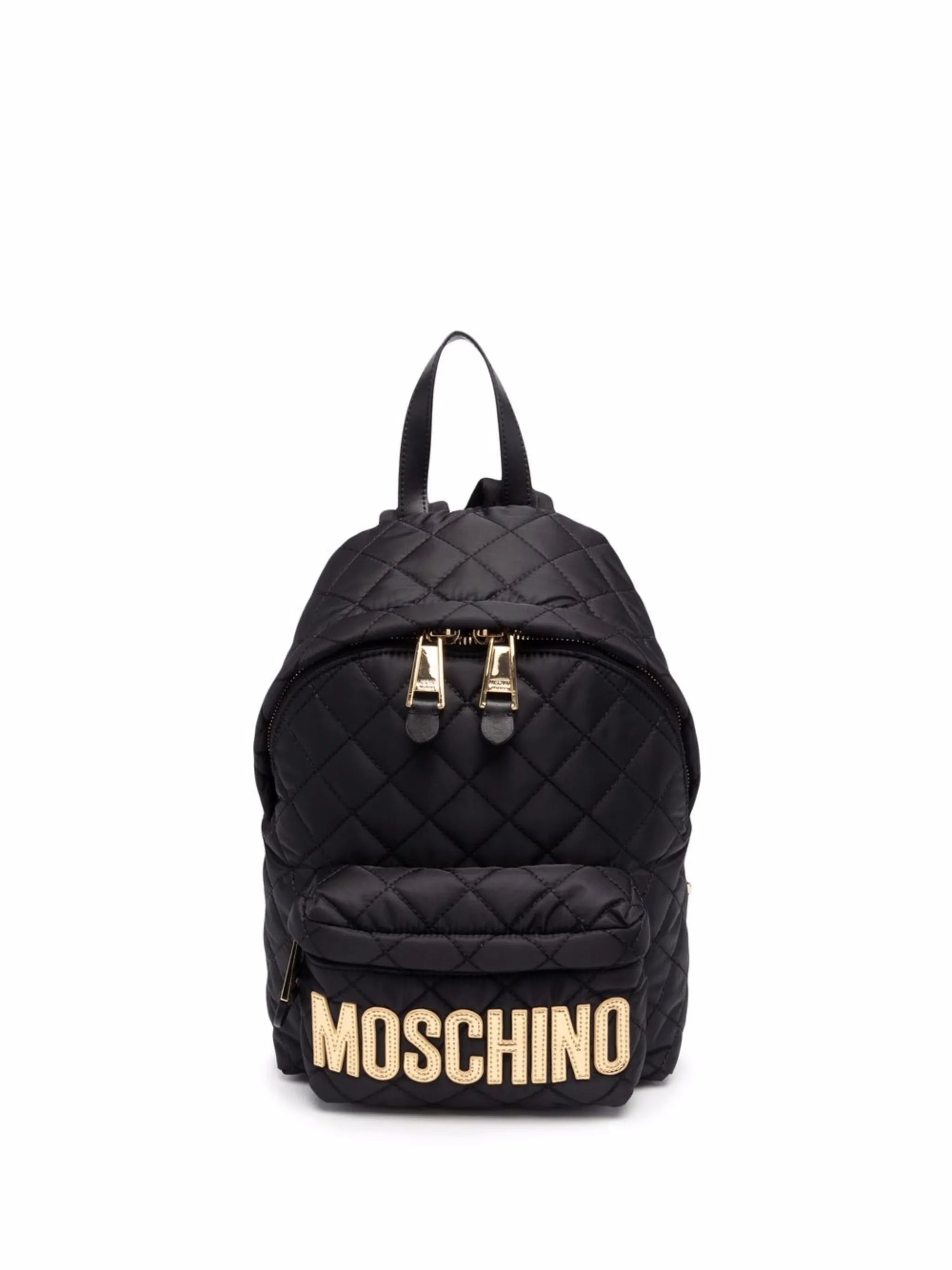 logo-plaque quilted backpack