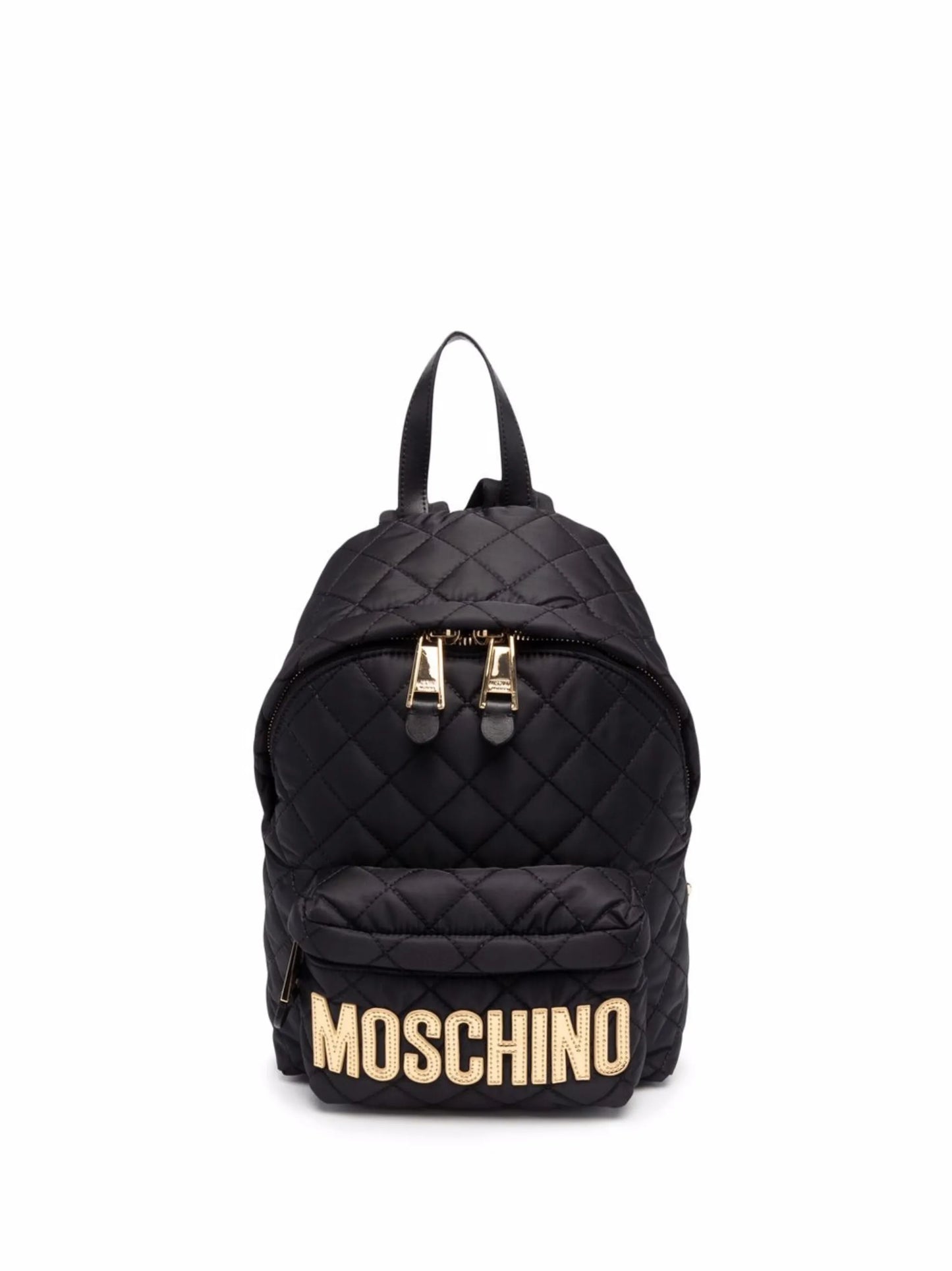 logo-plaque quilted backpack