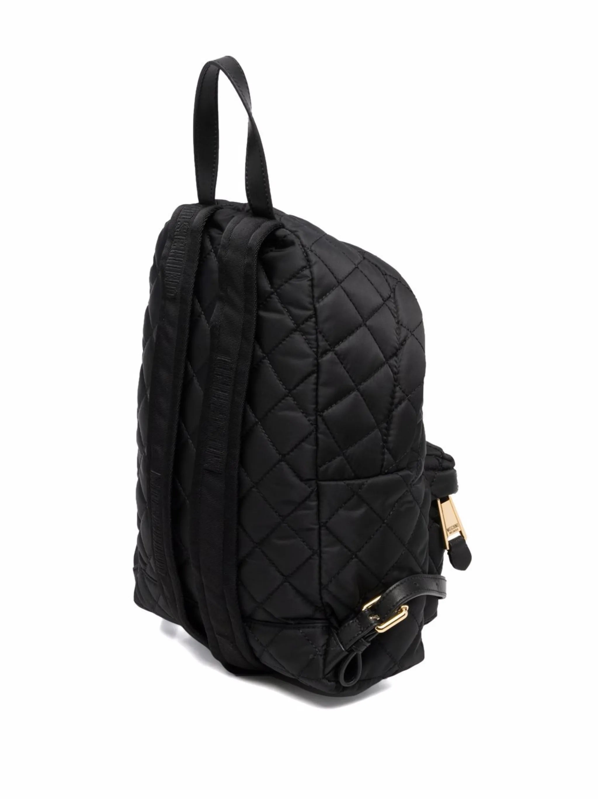 logo-plaque quilted backpack