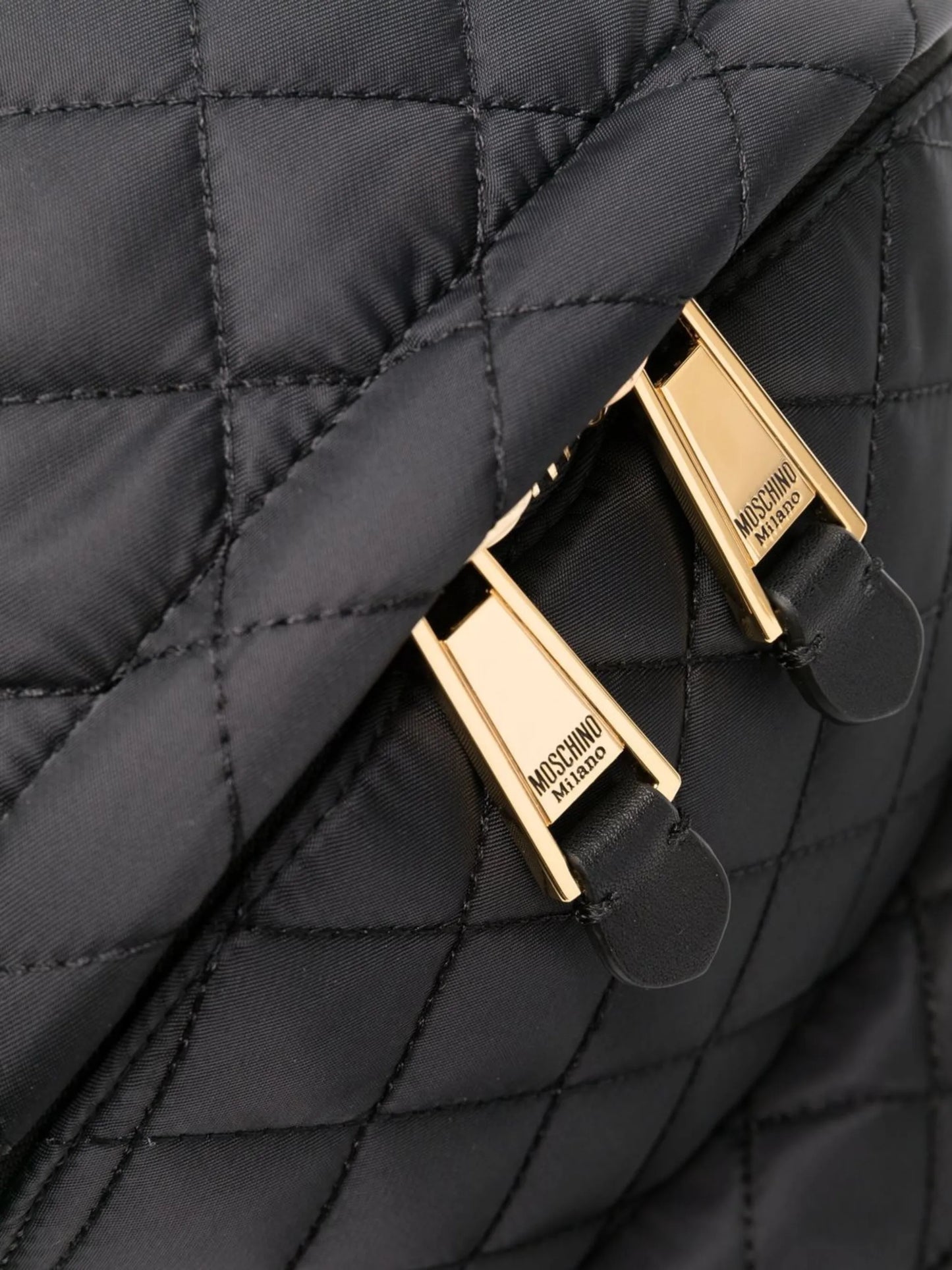 logo-plaque quilted backpack
