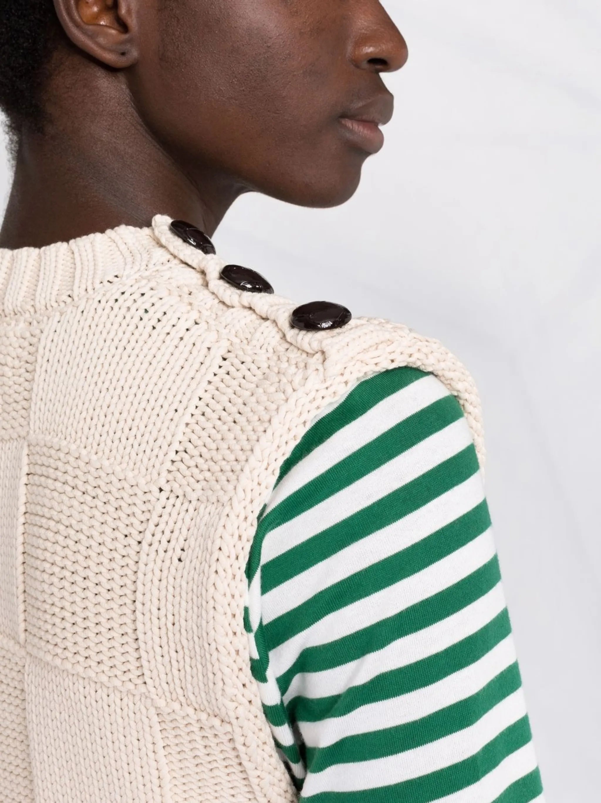 smiley fitted sweater vest
