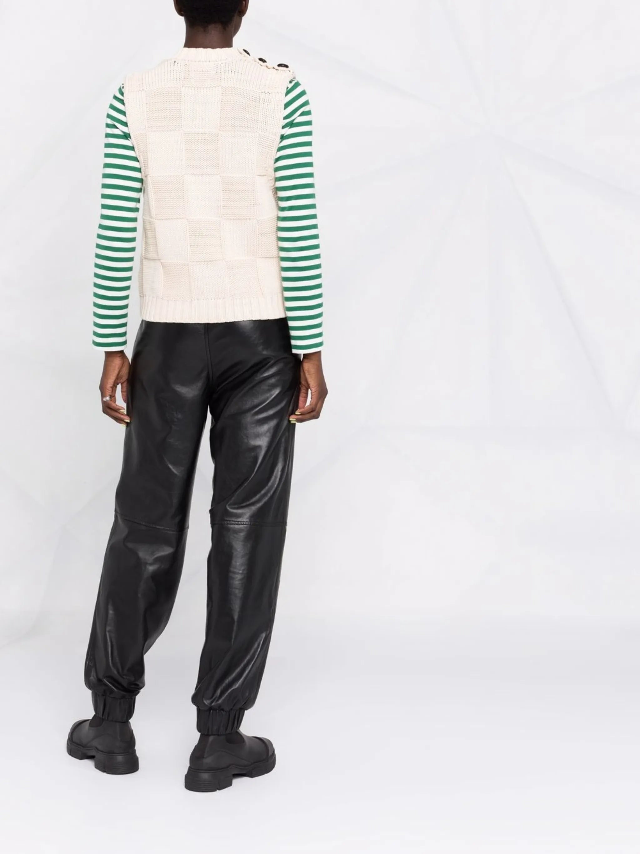smiley fitted sweater vest