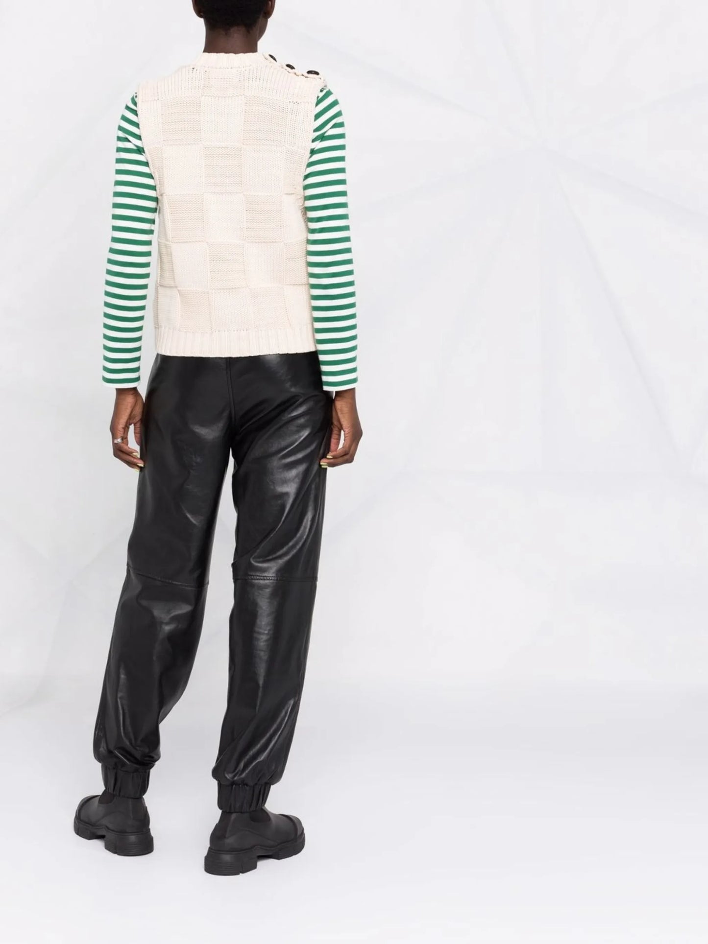 smiley fitted sweater vest