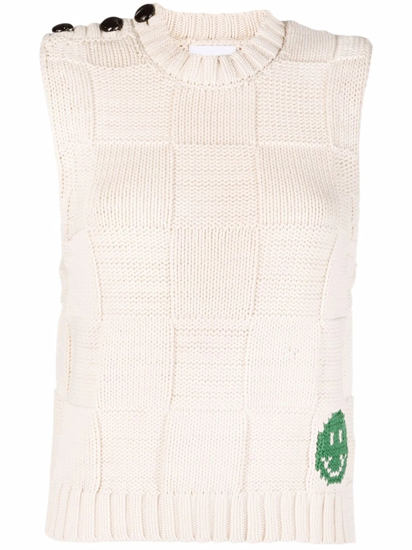 smiley fitted sweater vest
