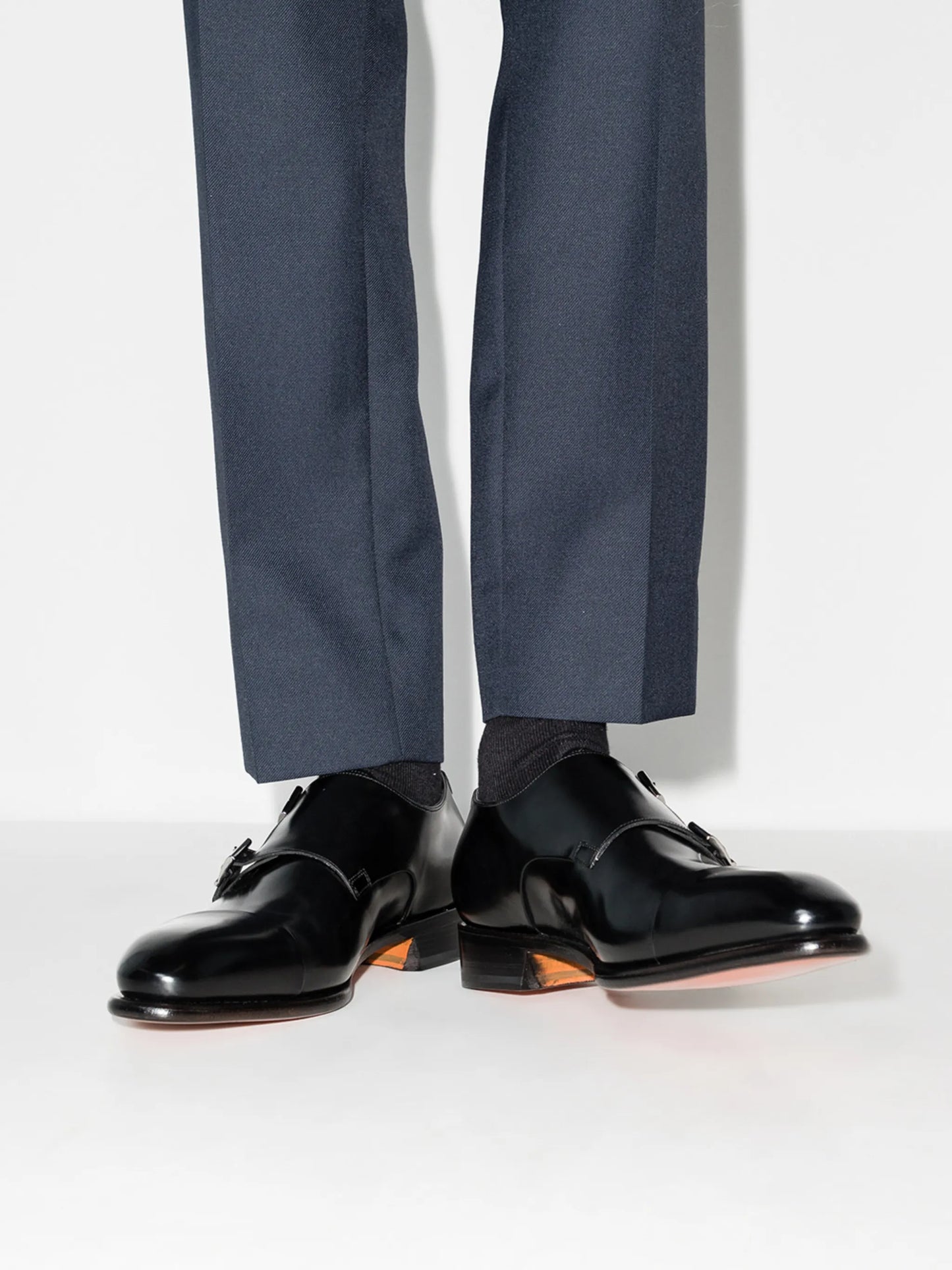 Carter leather monk shoes