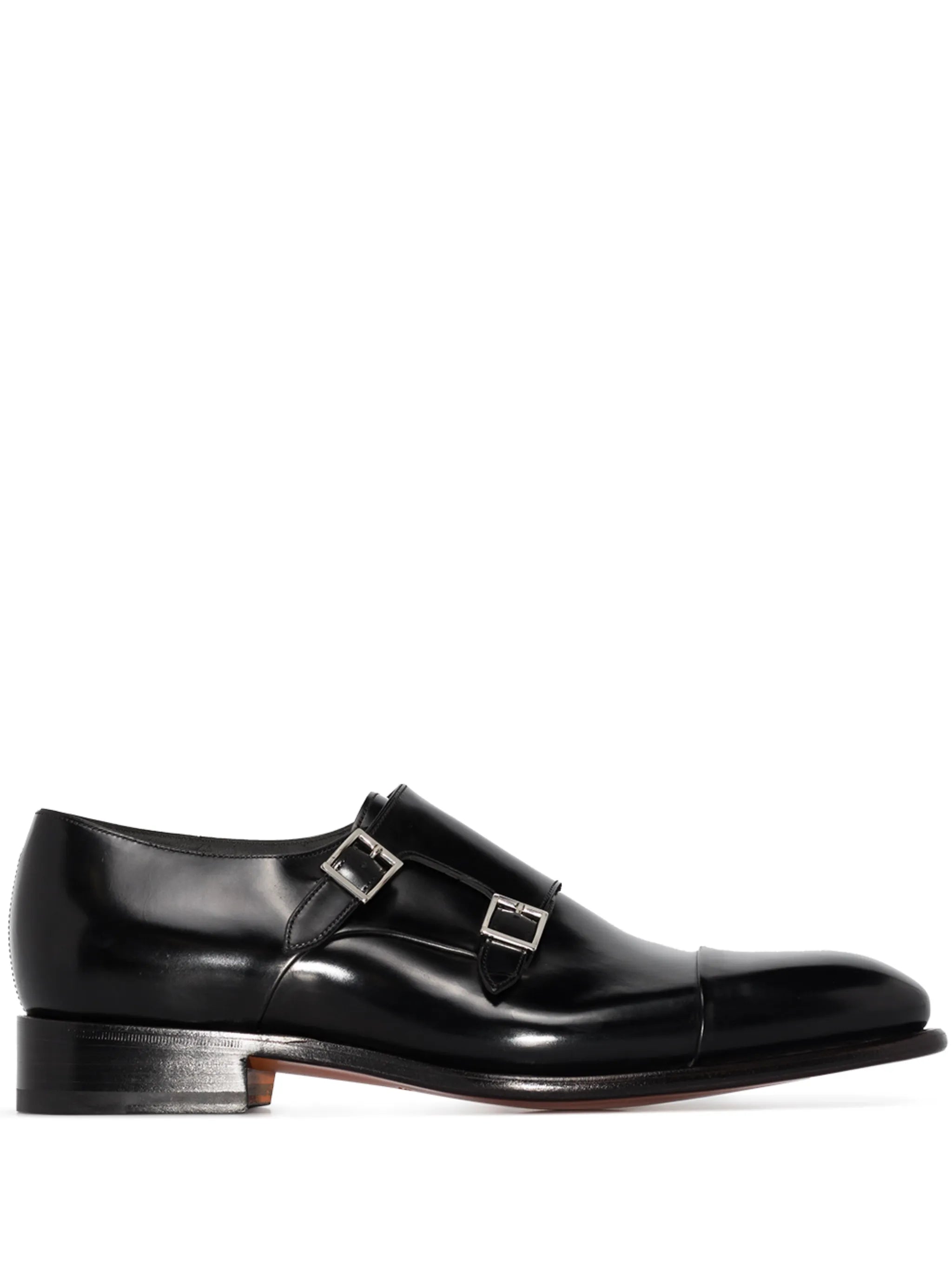 Carter leather monk shoes
