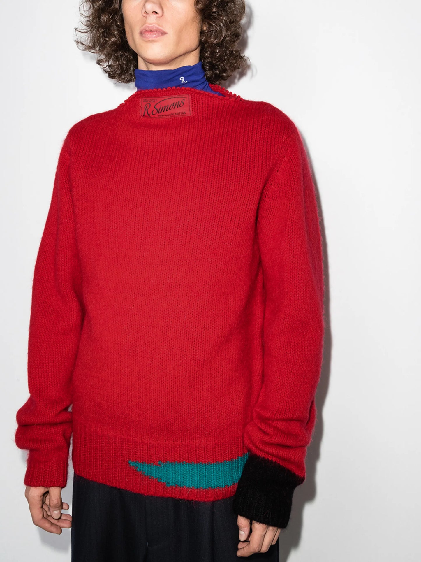 Vintage funnel-neck jumper