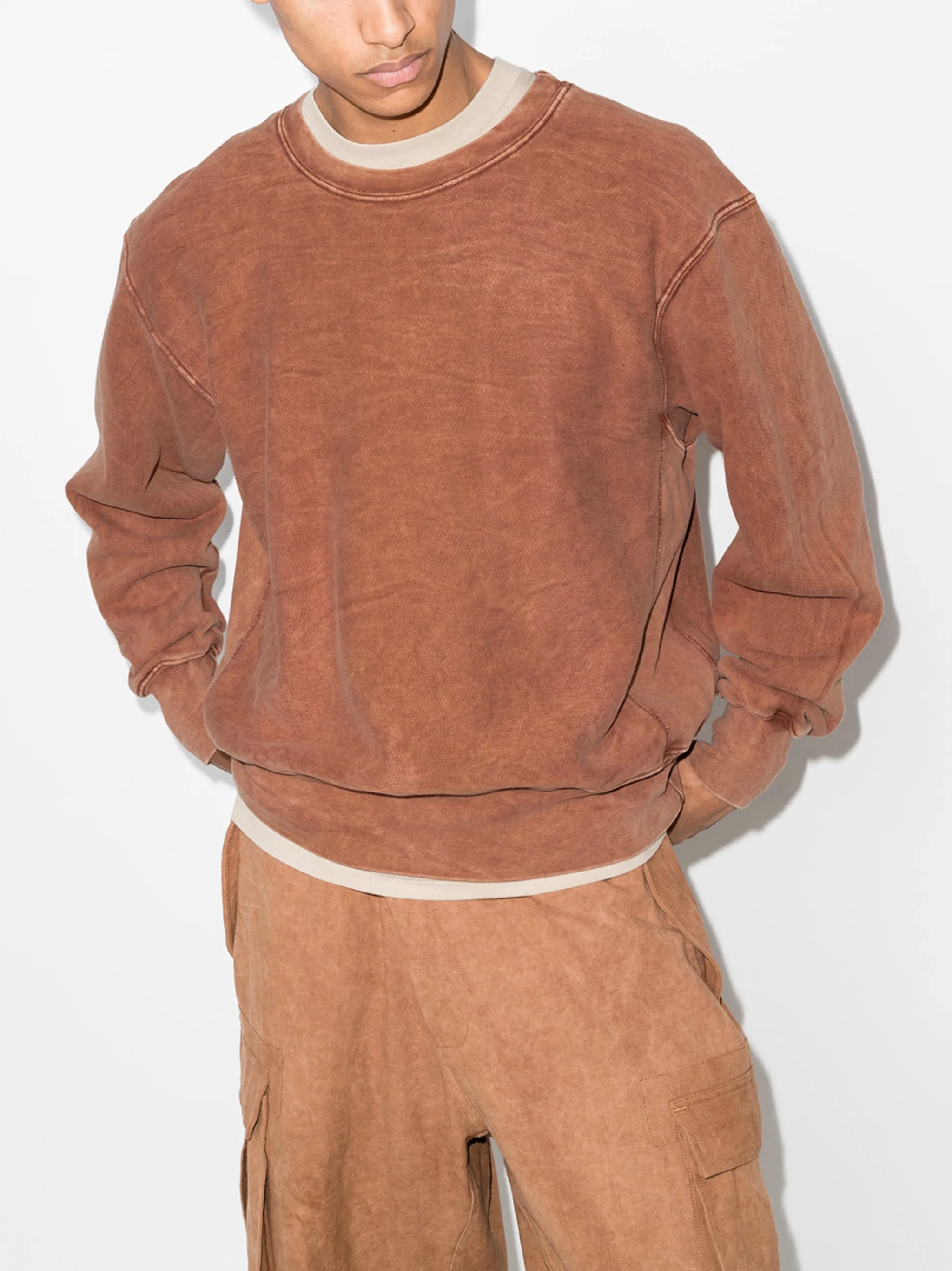 crew-neck cotton sweatshirt