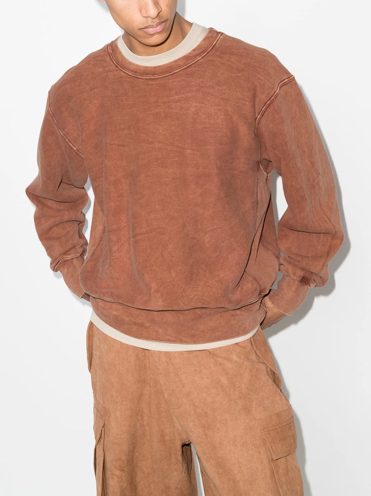 crew-neck cotton sweatshirt
