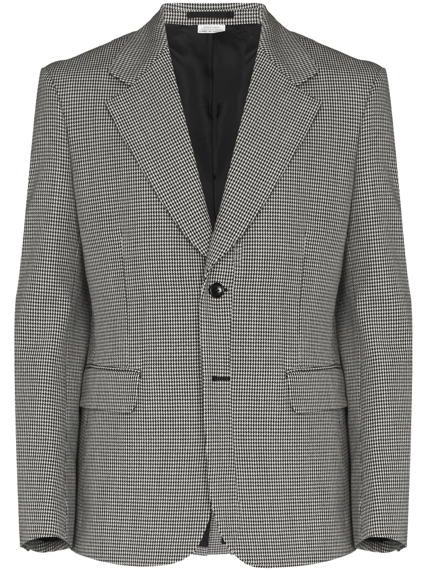 single-breasted houndstooth blazer