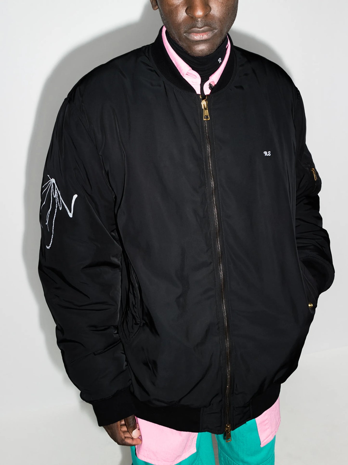 Gothic oversized bomber jakcet