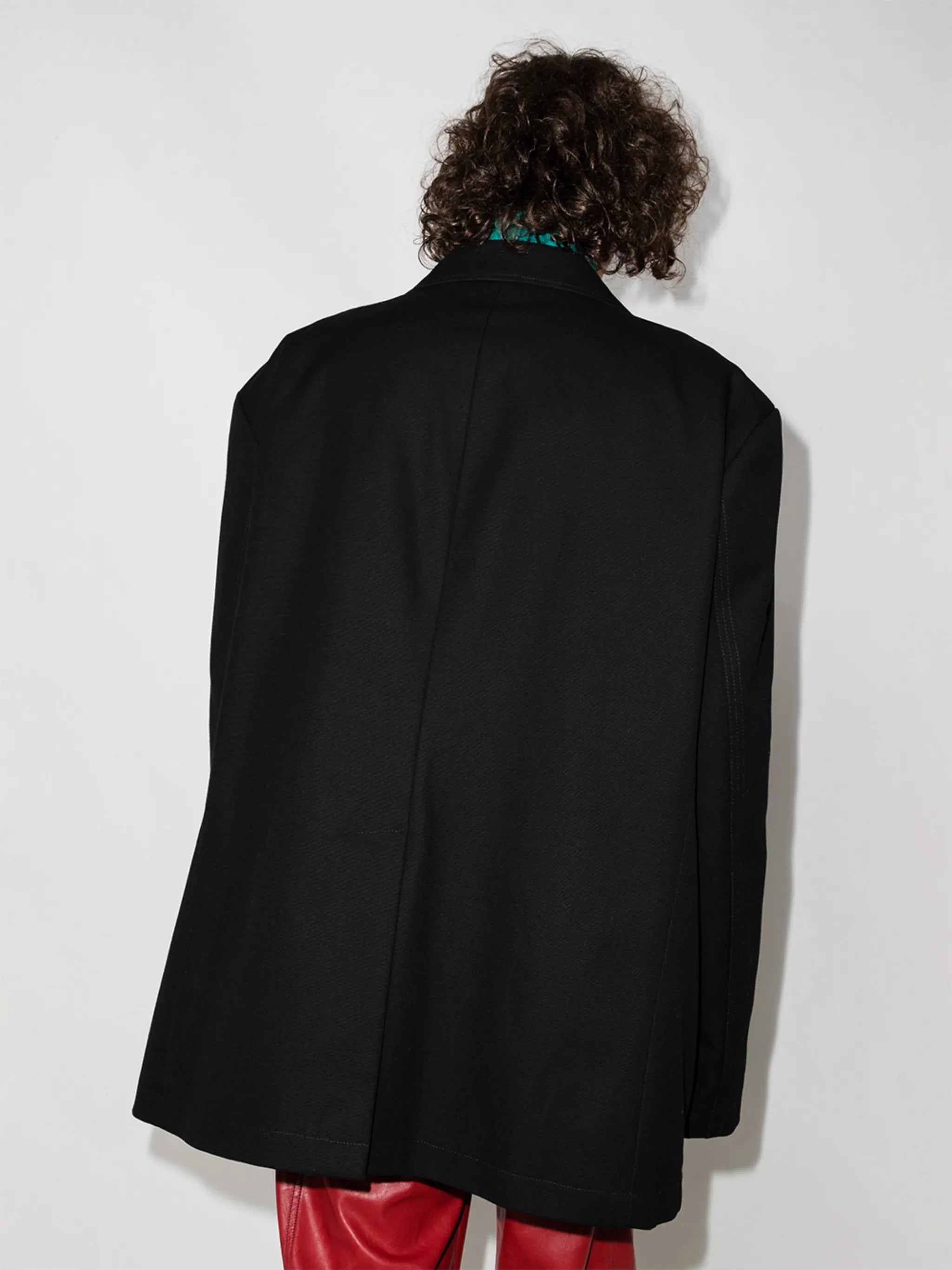 logo-patch single-breasted blazer