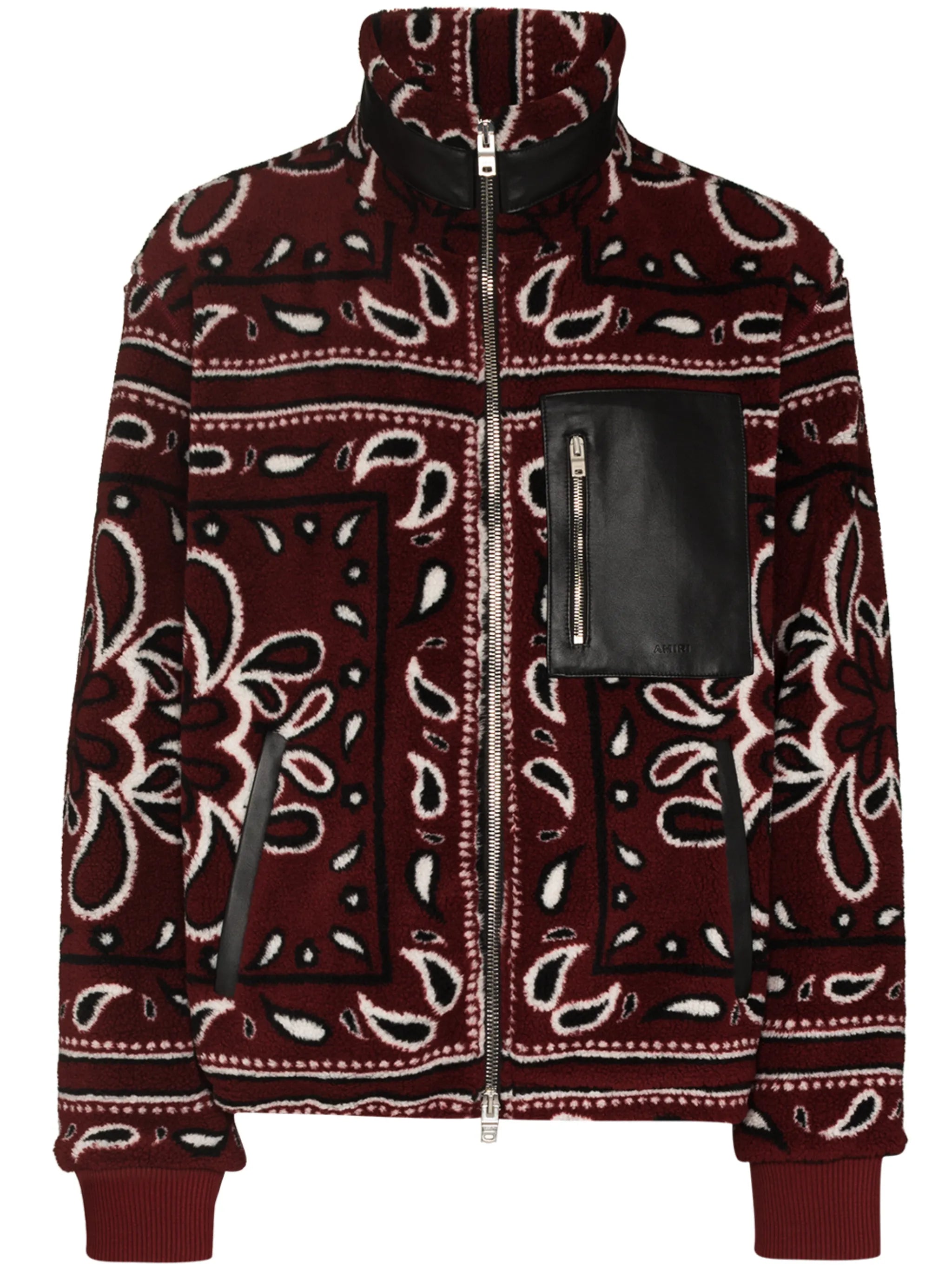Bandana print fleece jacket