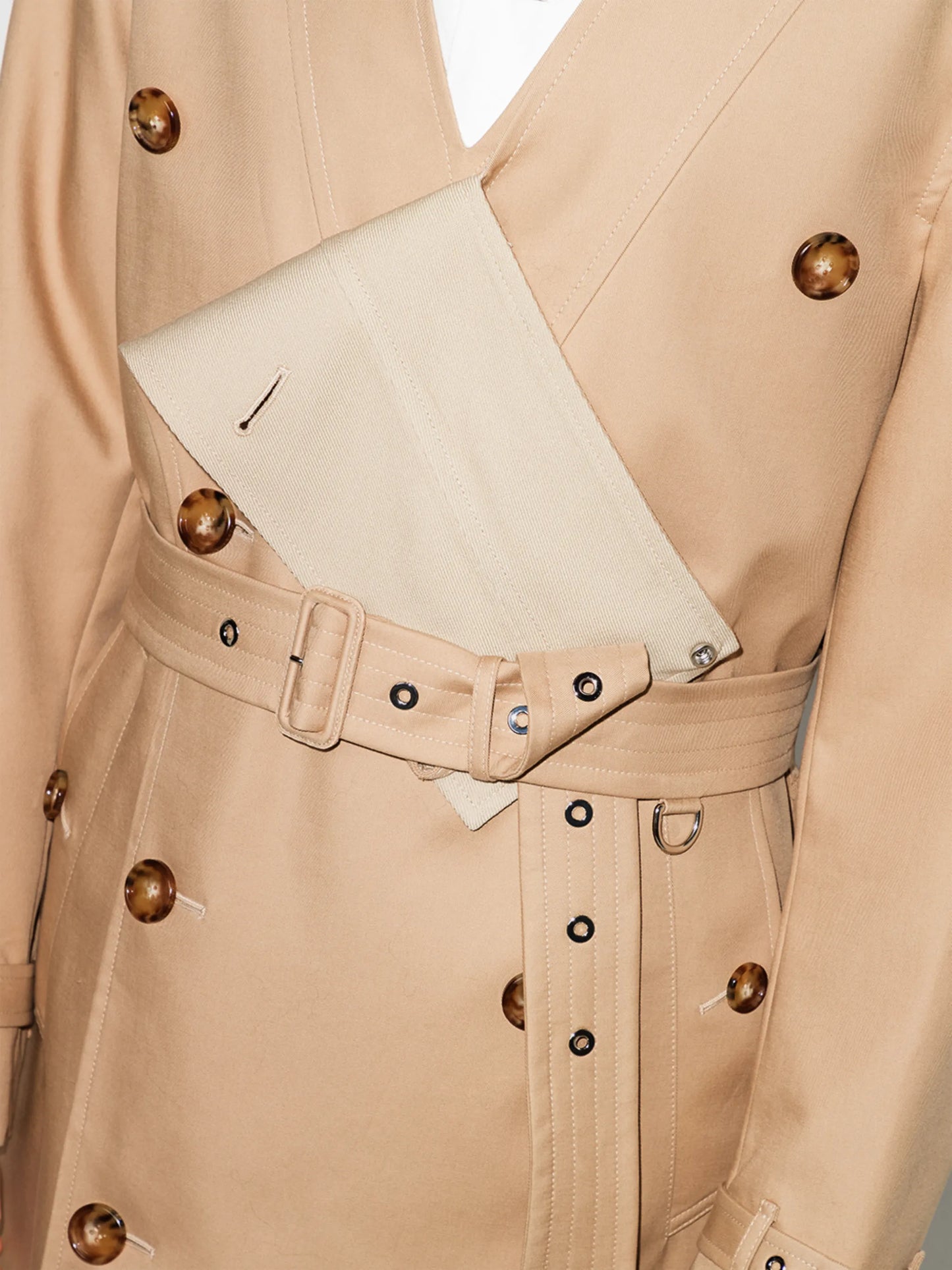 V-neck trench coat