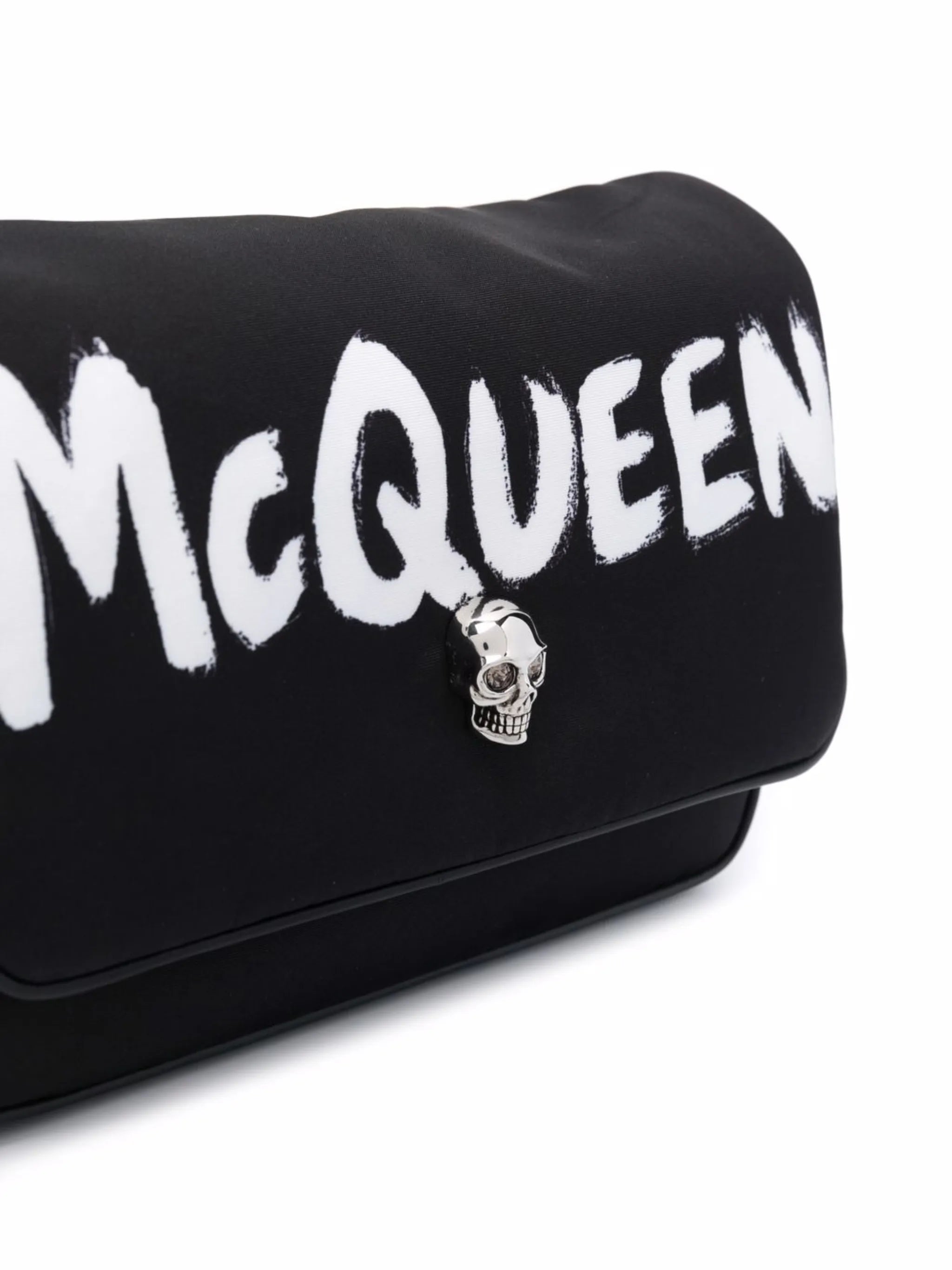 logo-graffiti-print crossbody bag