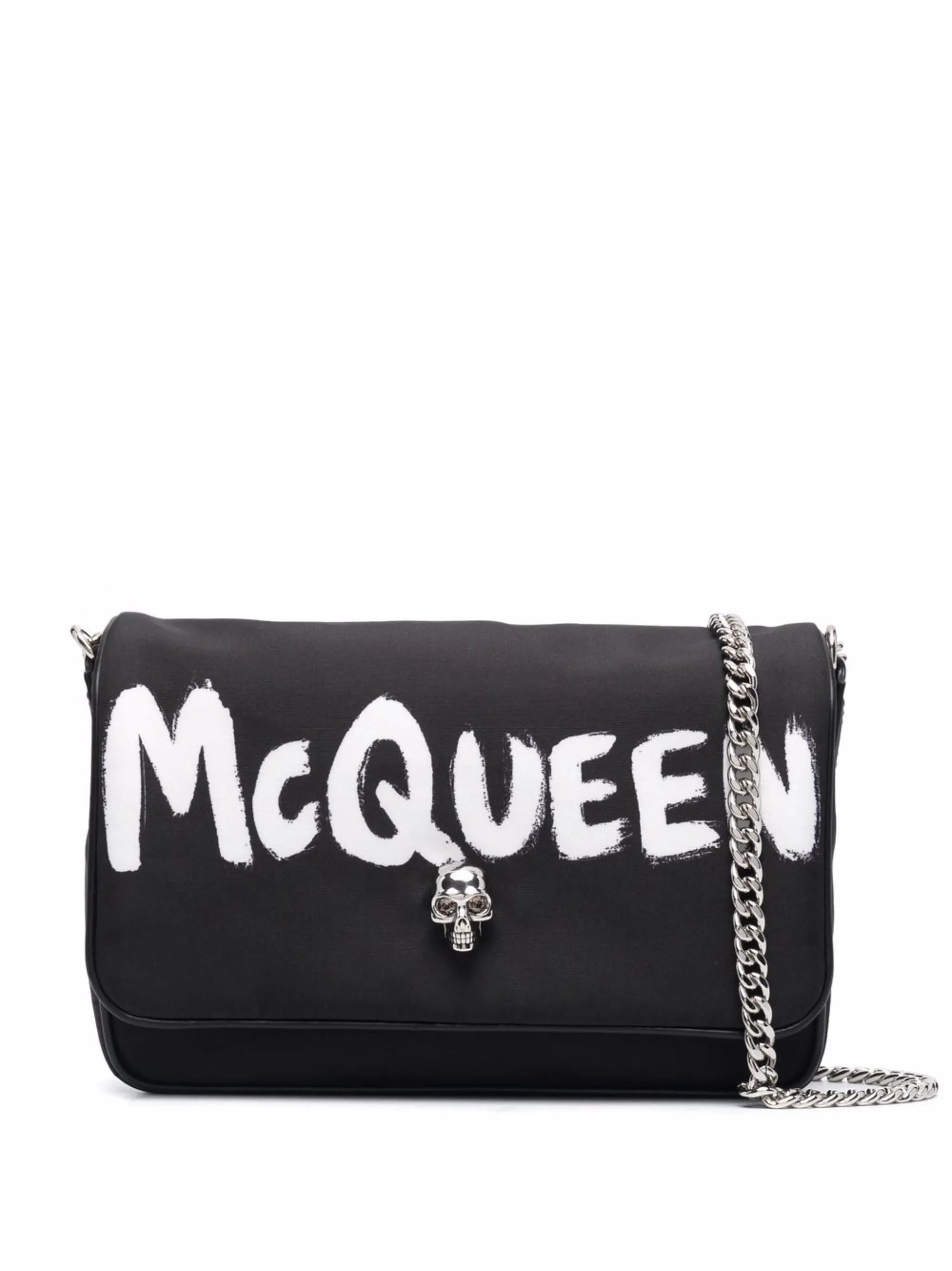 logo-graffiti-print crossbody bag