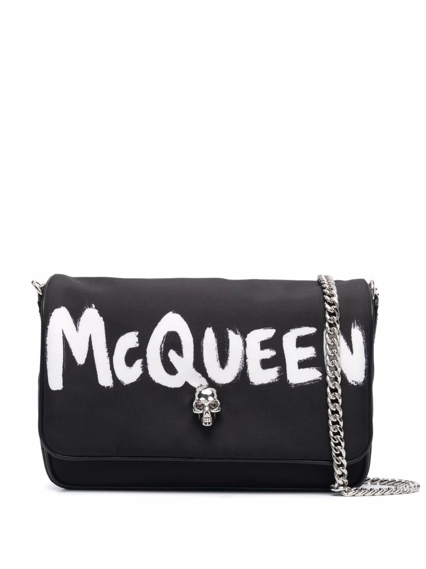 logo-graffiti-print crossbody bag