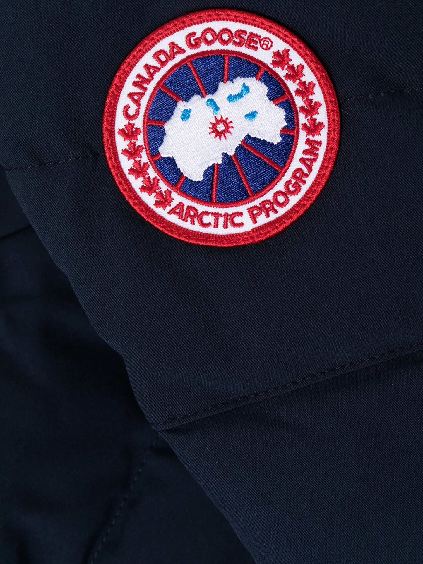 Blue Logo Patch Padded Gilet