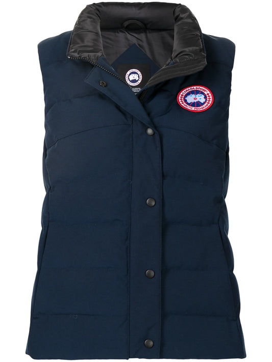 Blue Logo Patch Padded Gilet