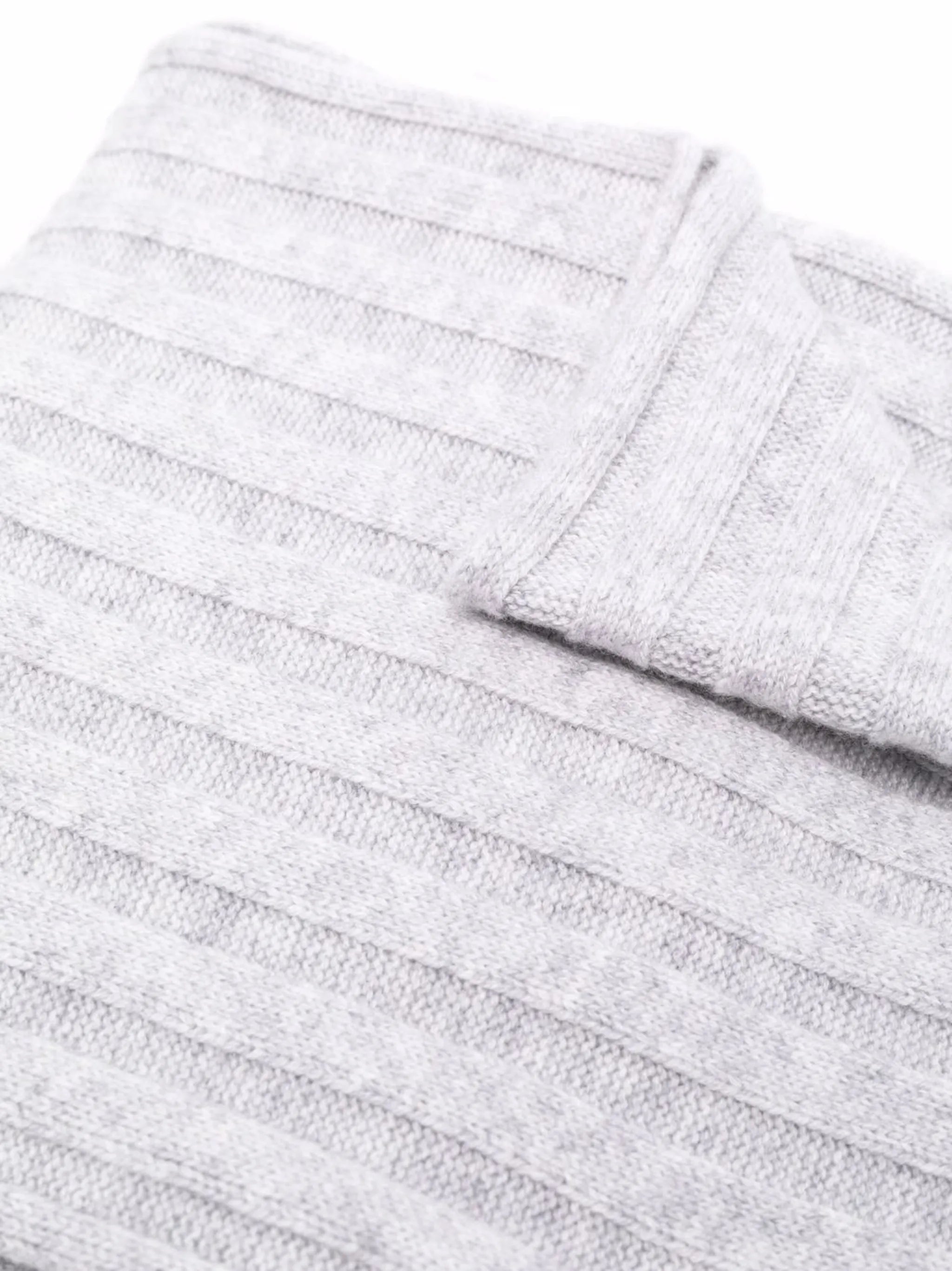 ribbed-knit cashmere scarf