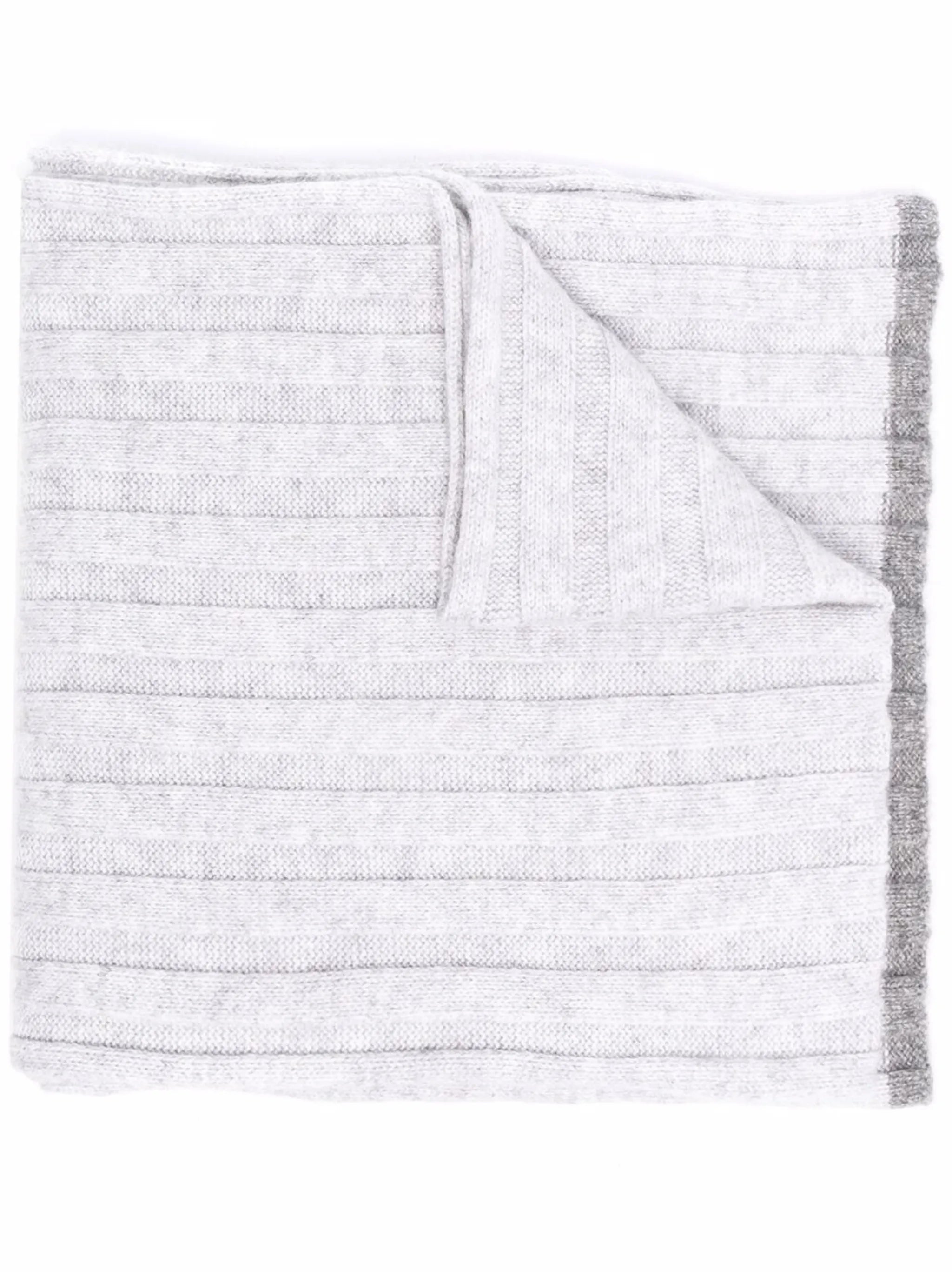 ribbed-knit cashmere scarf