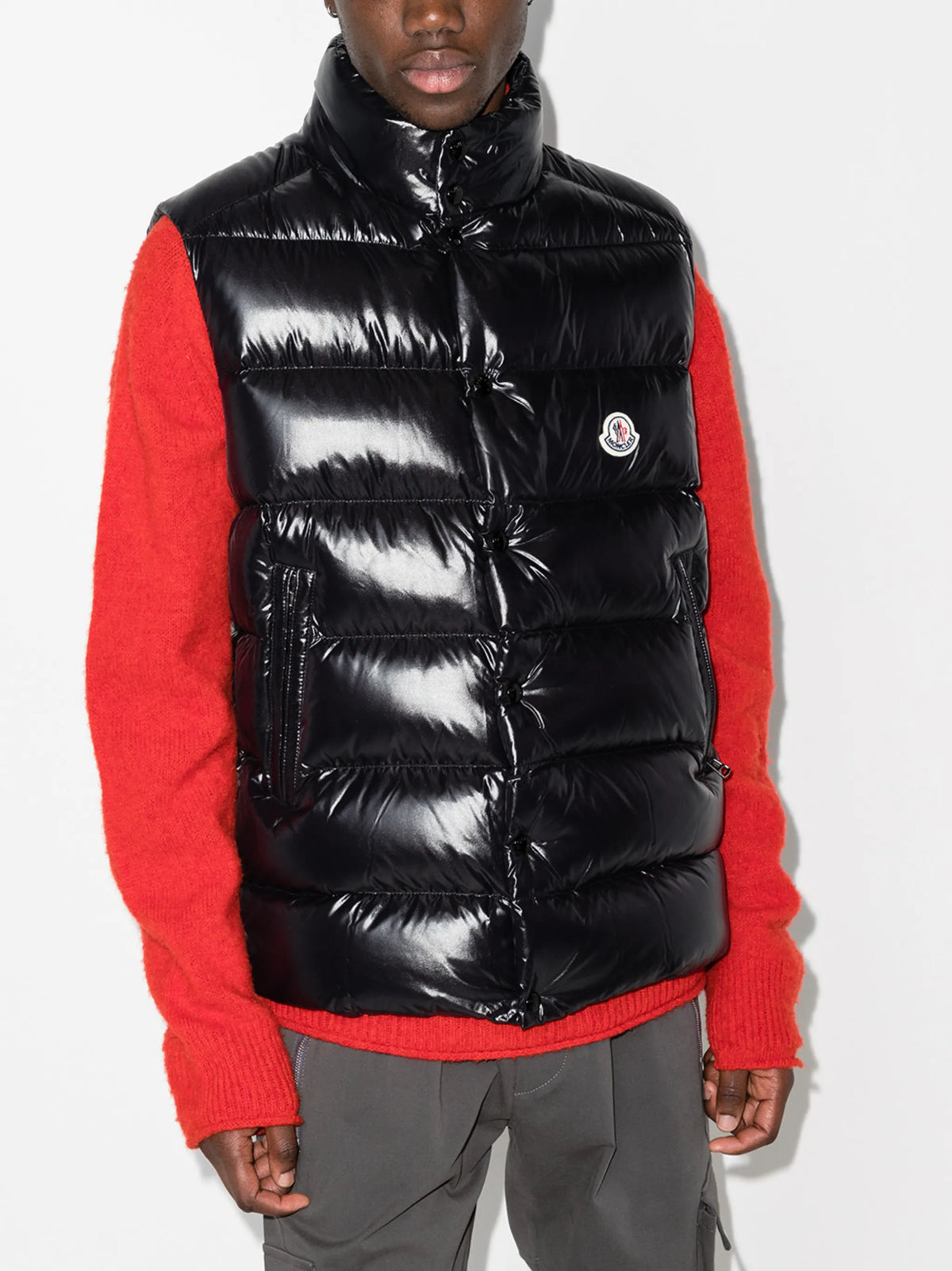 Tibb quilted logo-patch gilet