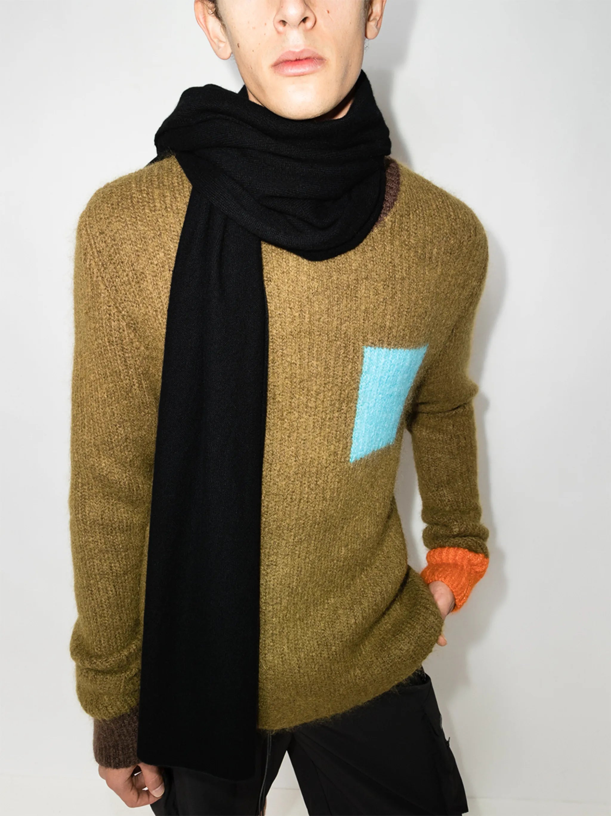 cashmere knitted stole