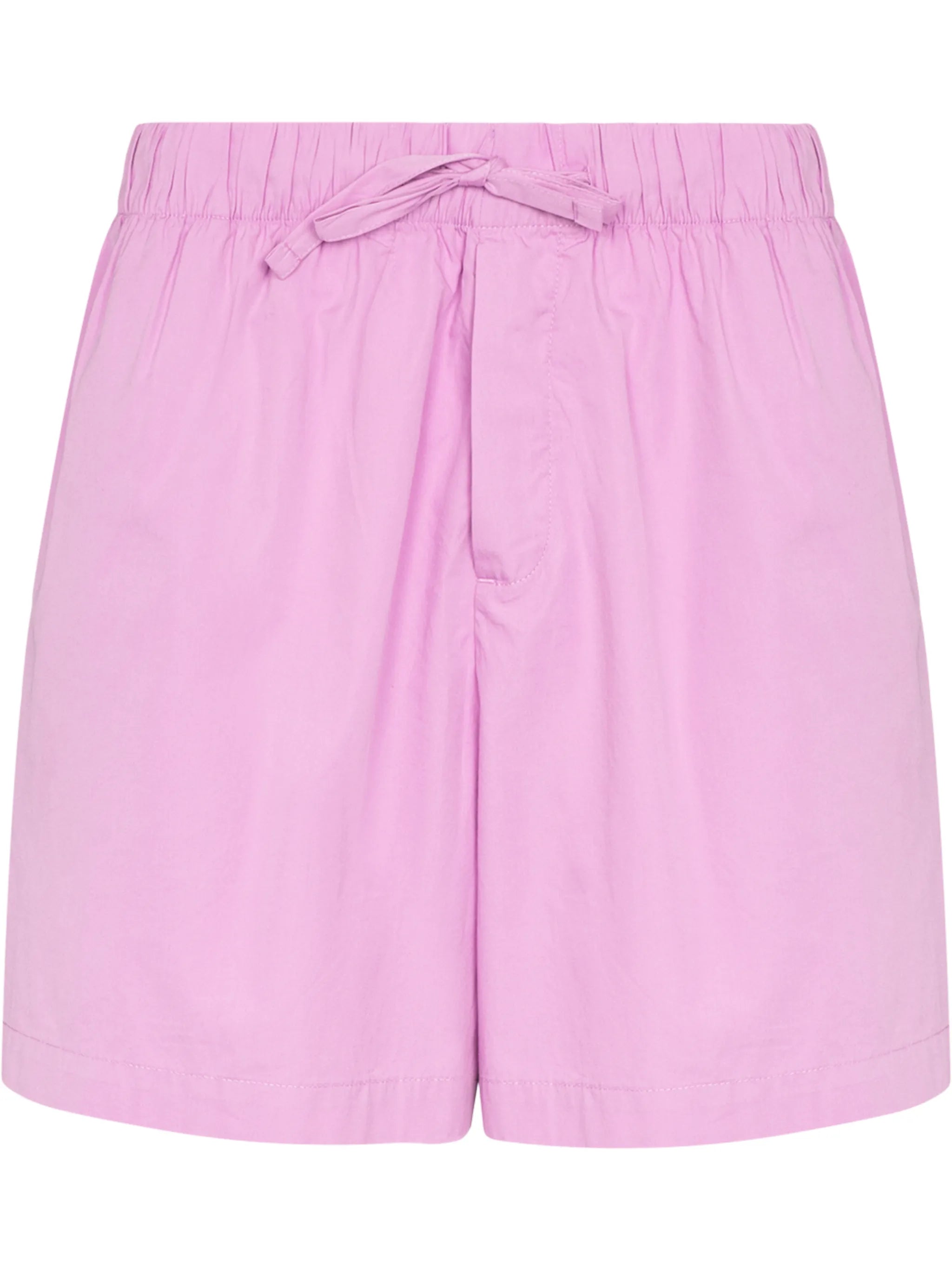 high-waist drawstring poplin shorts