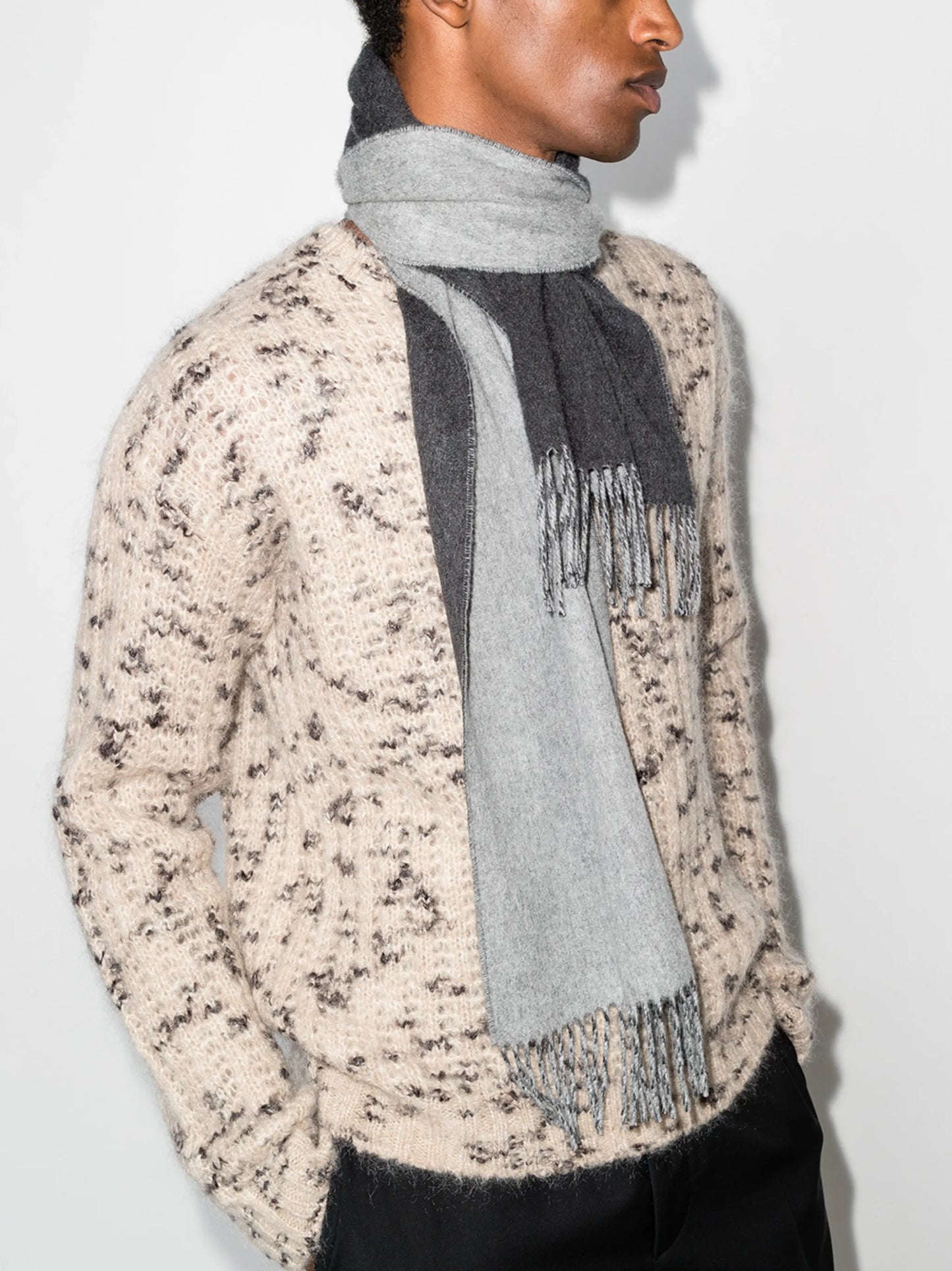 two-tone cashmere scarf