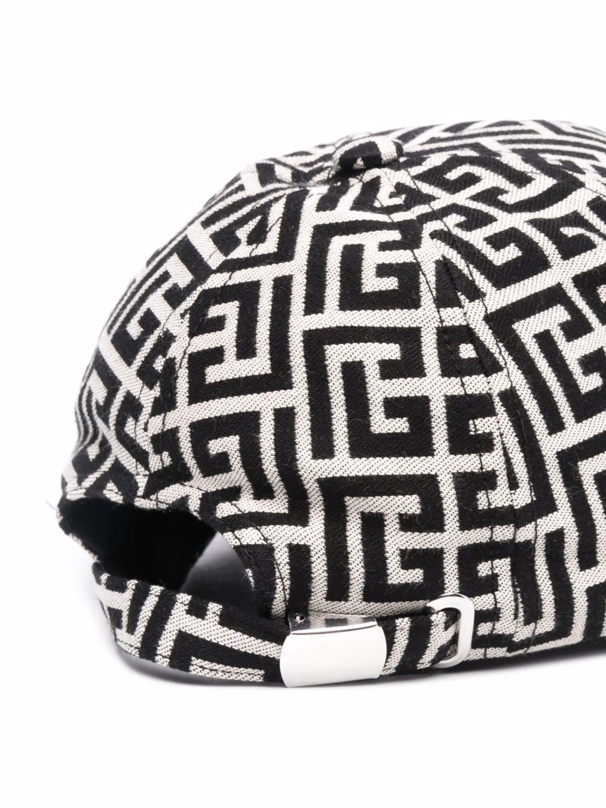 monogram-print baseball cap