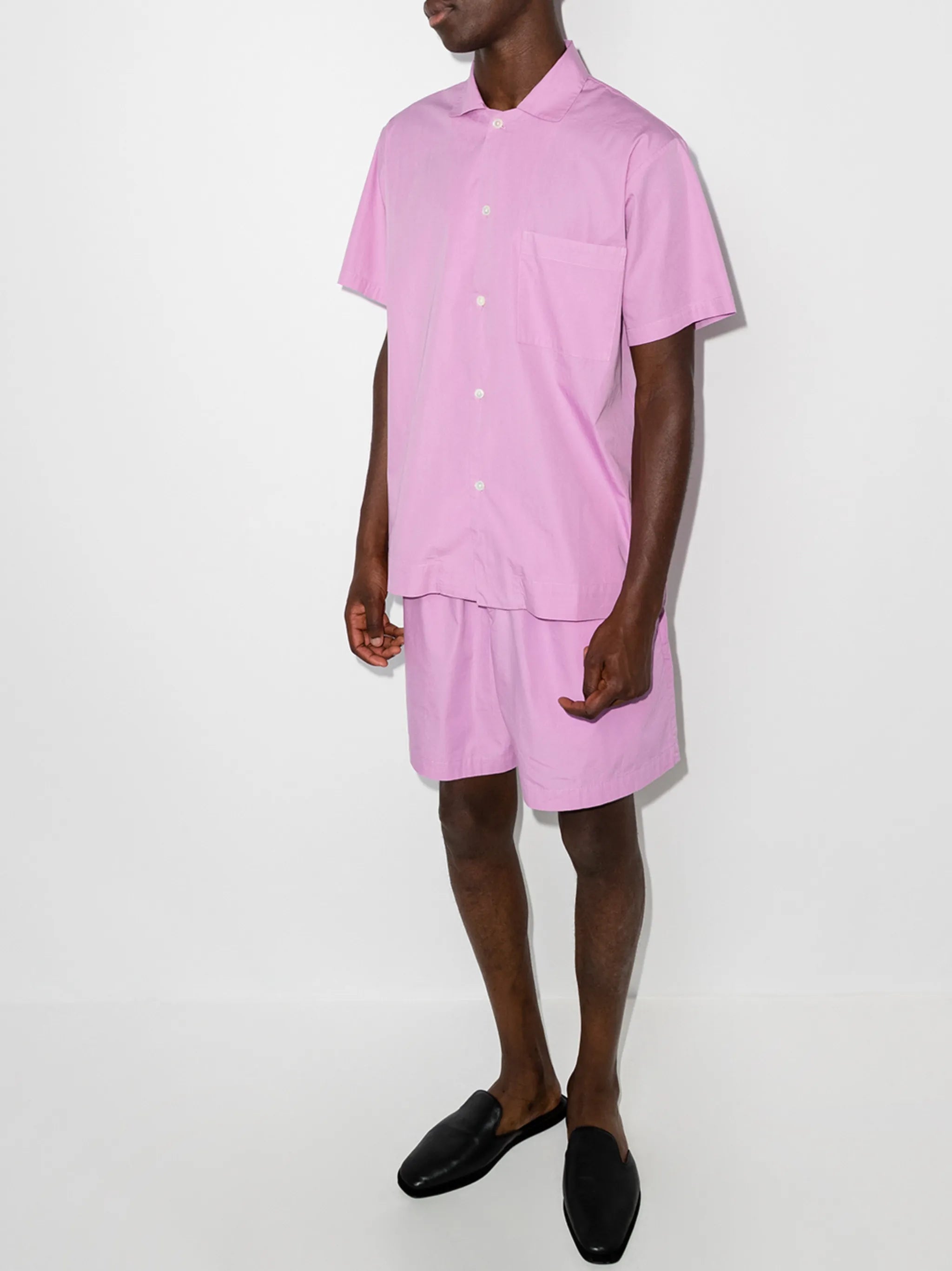 short-sleeve organic cotton pajama shirt