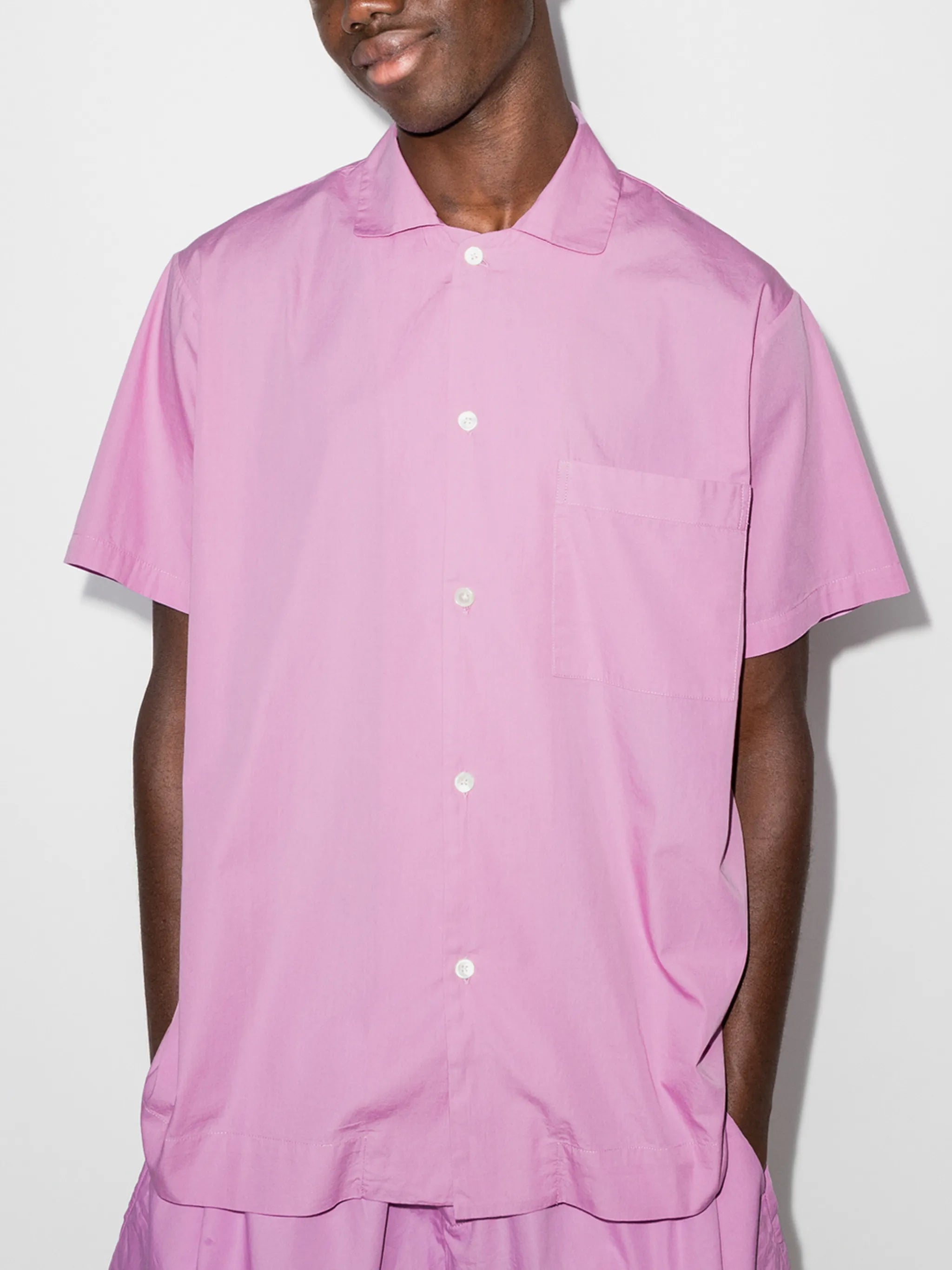 short-sleeve organic cotton pajama shirt