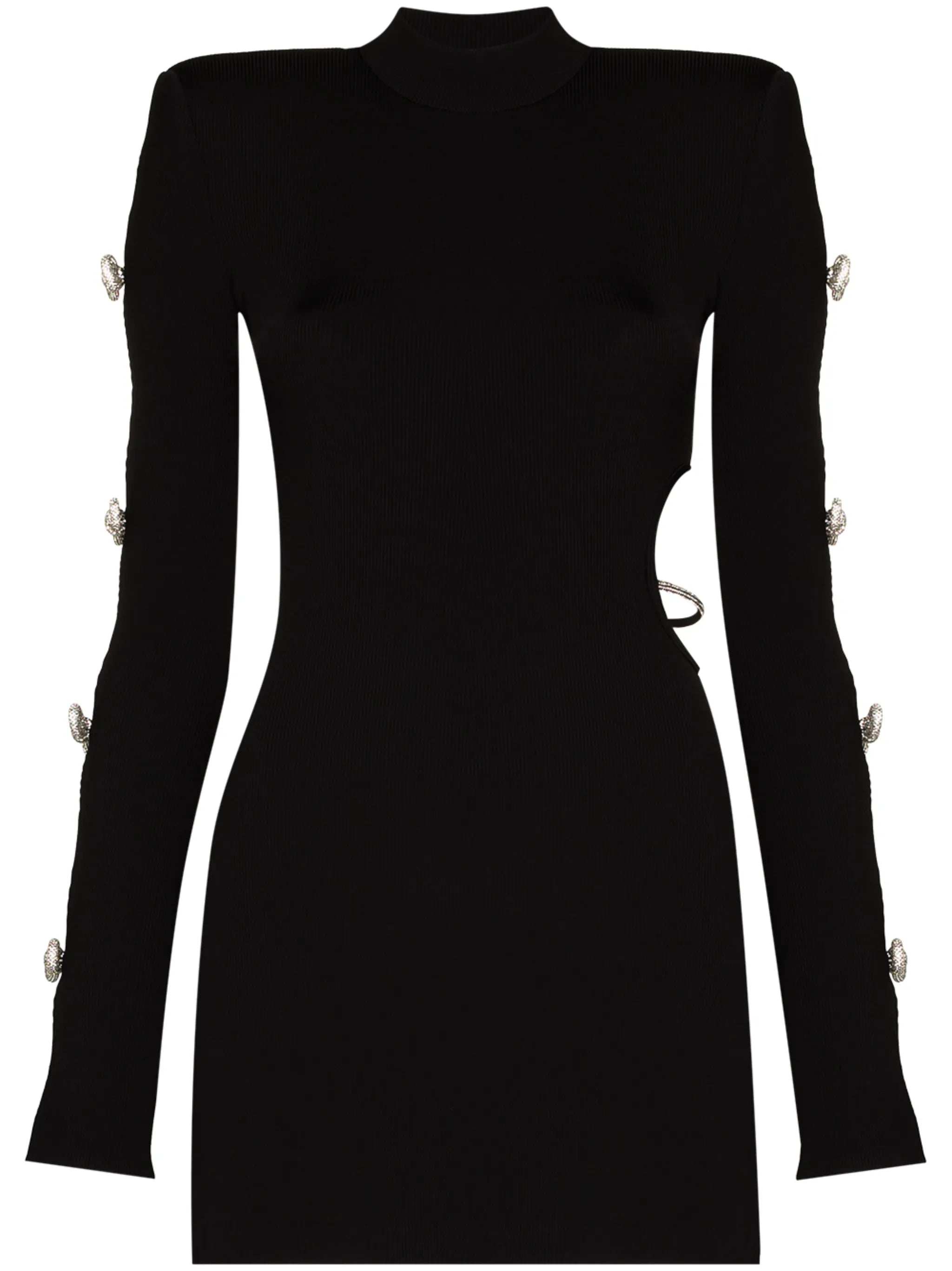 cutout crystal-bow minidress