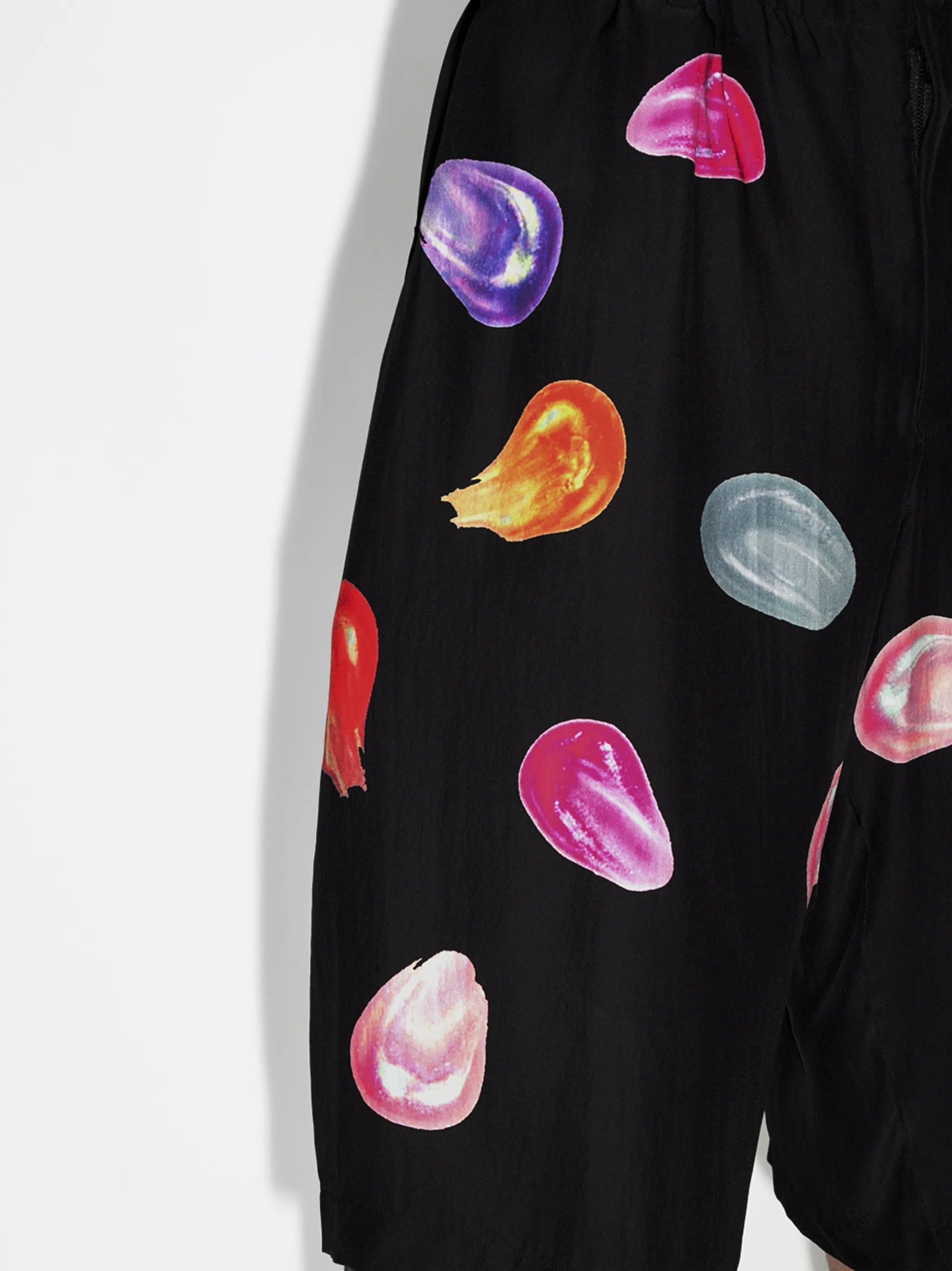 Tears silk Bermuda shorts