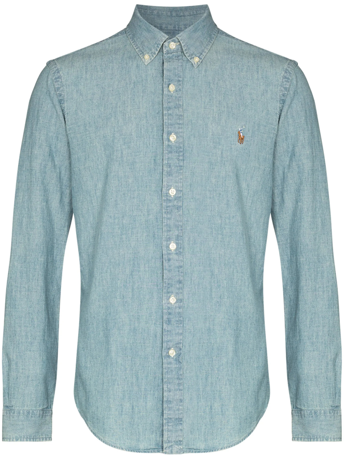 logo-embroidered button-down shirt
