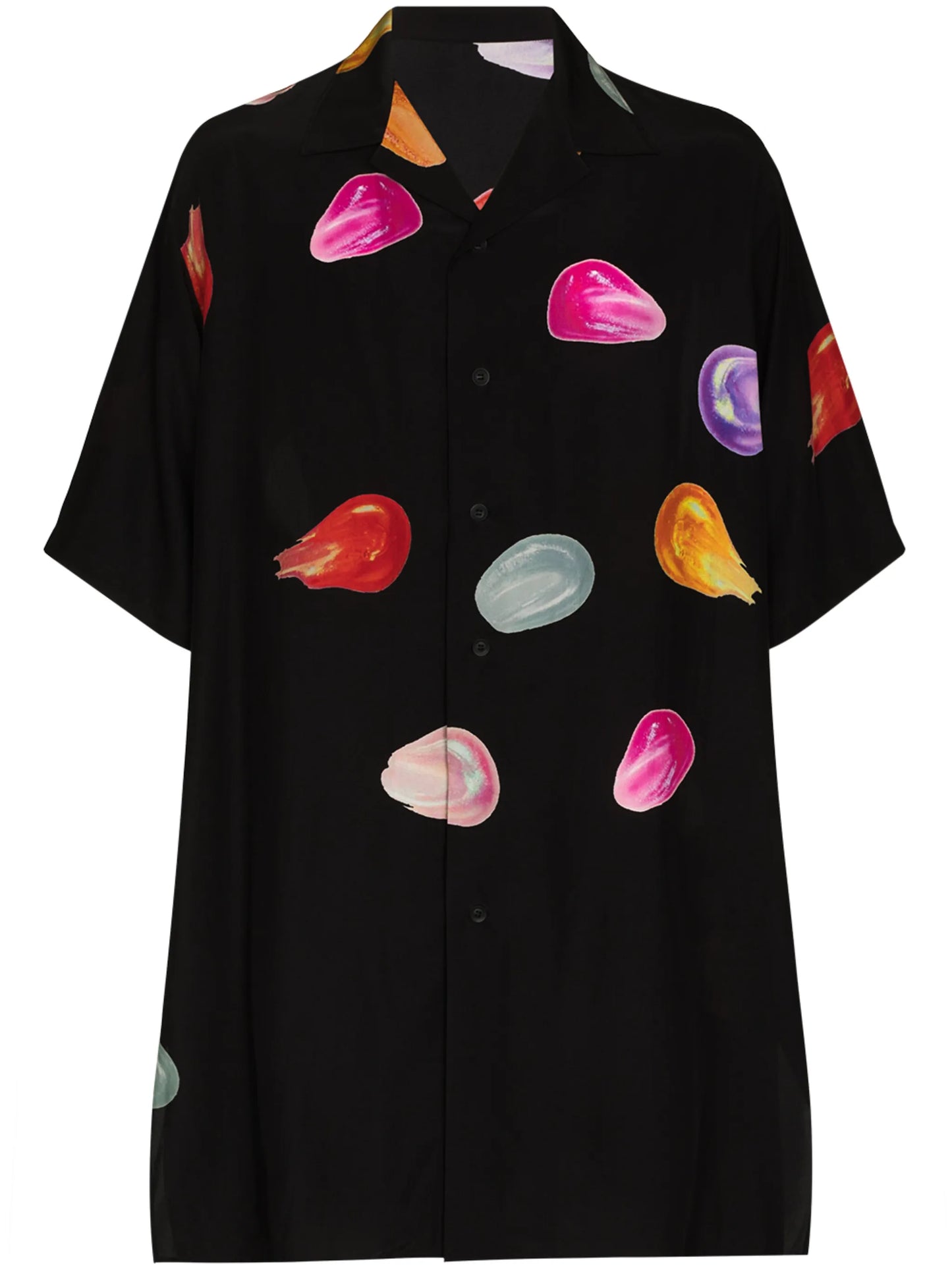 Tear short-sleeve oversized shirt