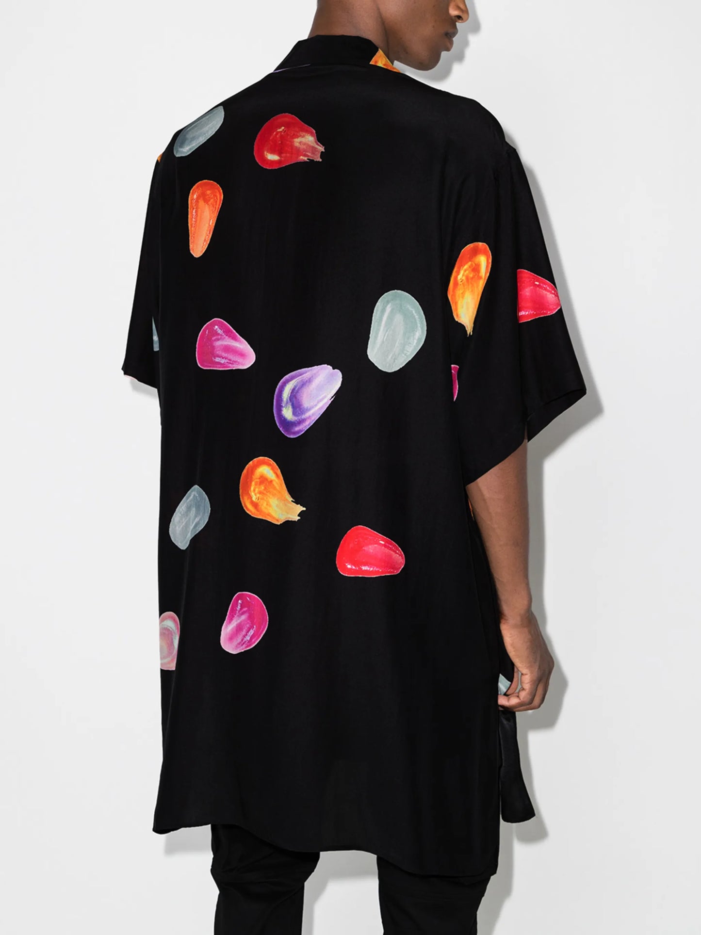 Tear short-sleeve oversized shirt