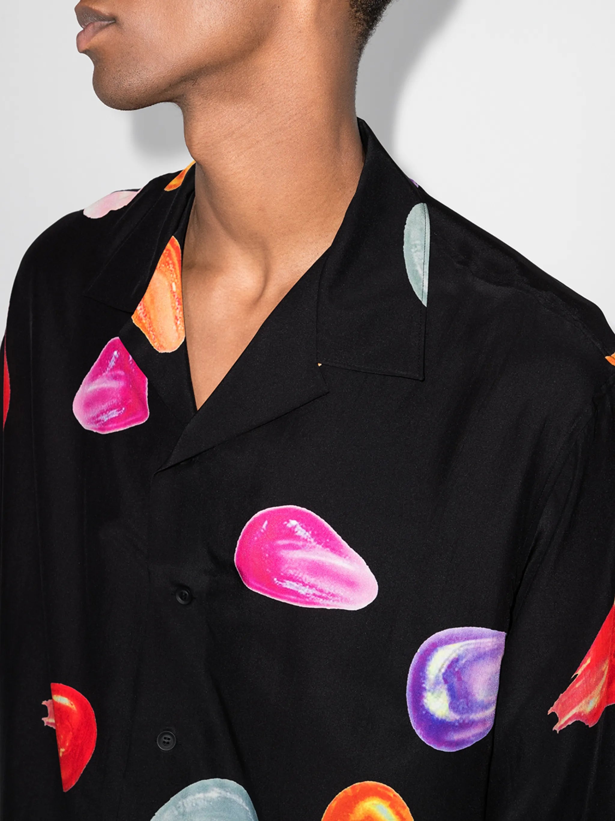 Tear short-sleeve oversized shirt