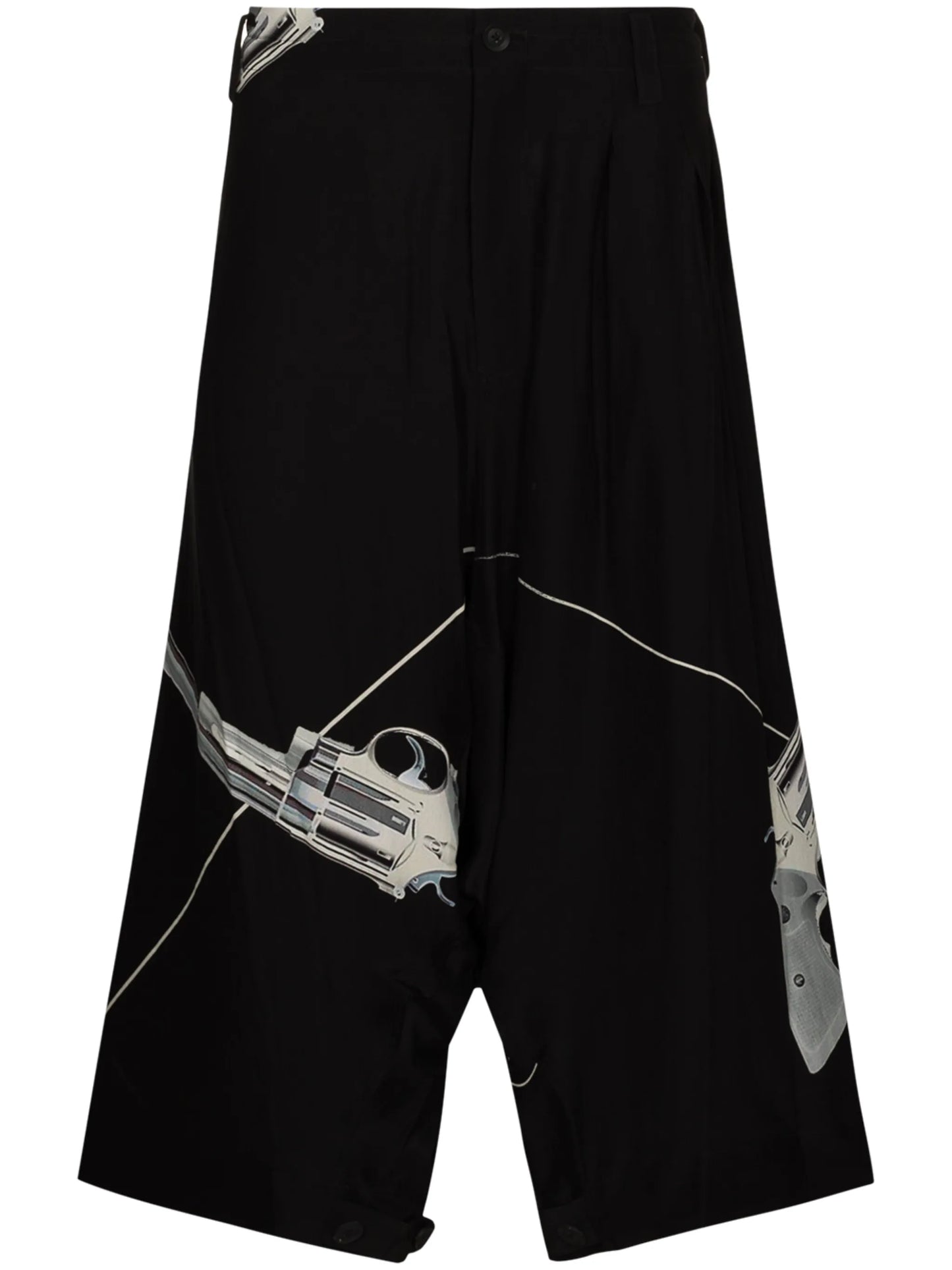Sarouel drop-crotch Bermuda shorts