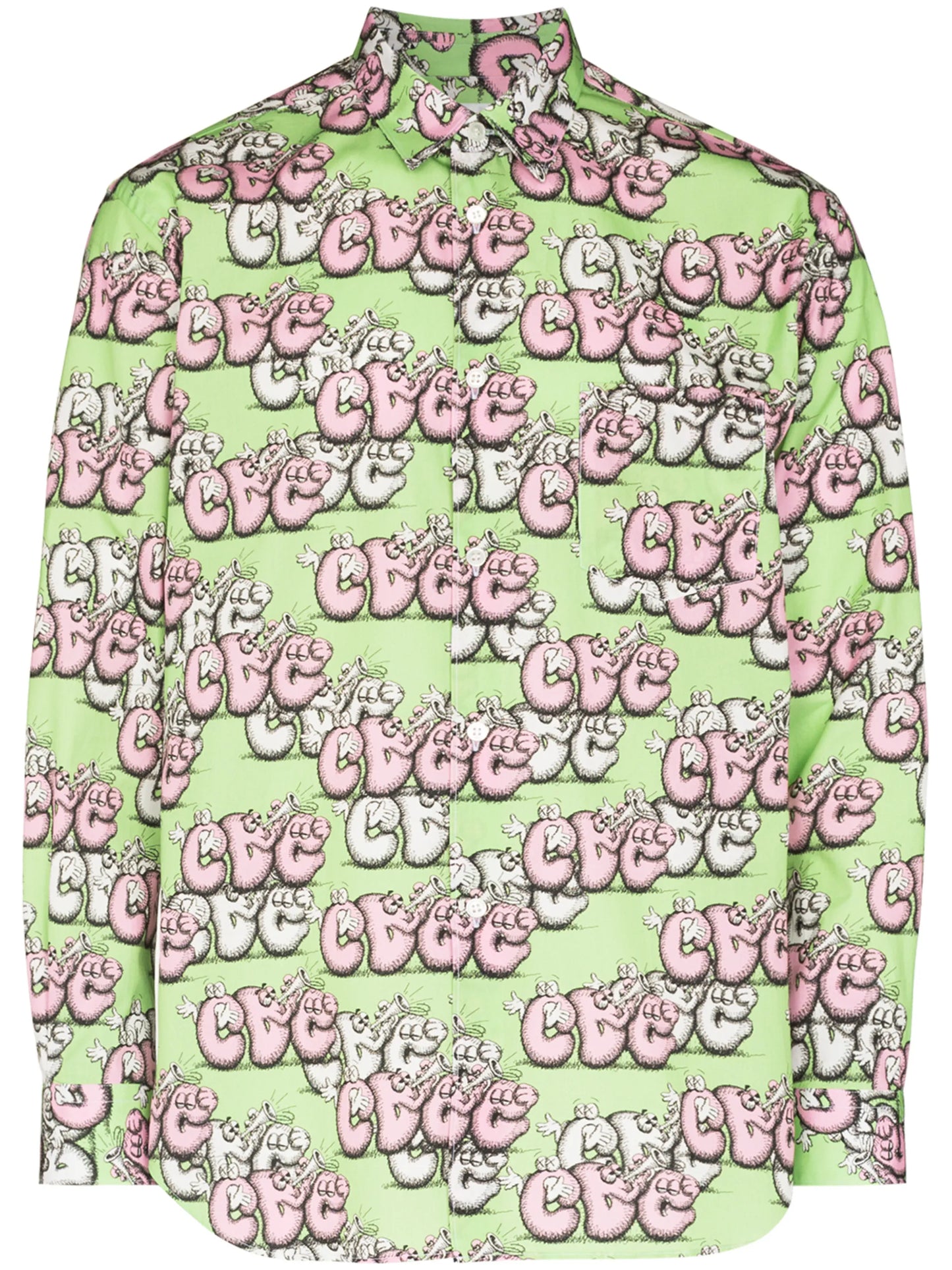 x KAWS graphic-print shirt