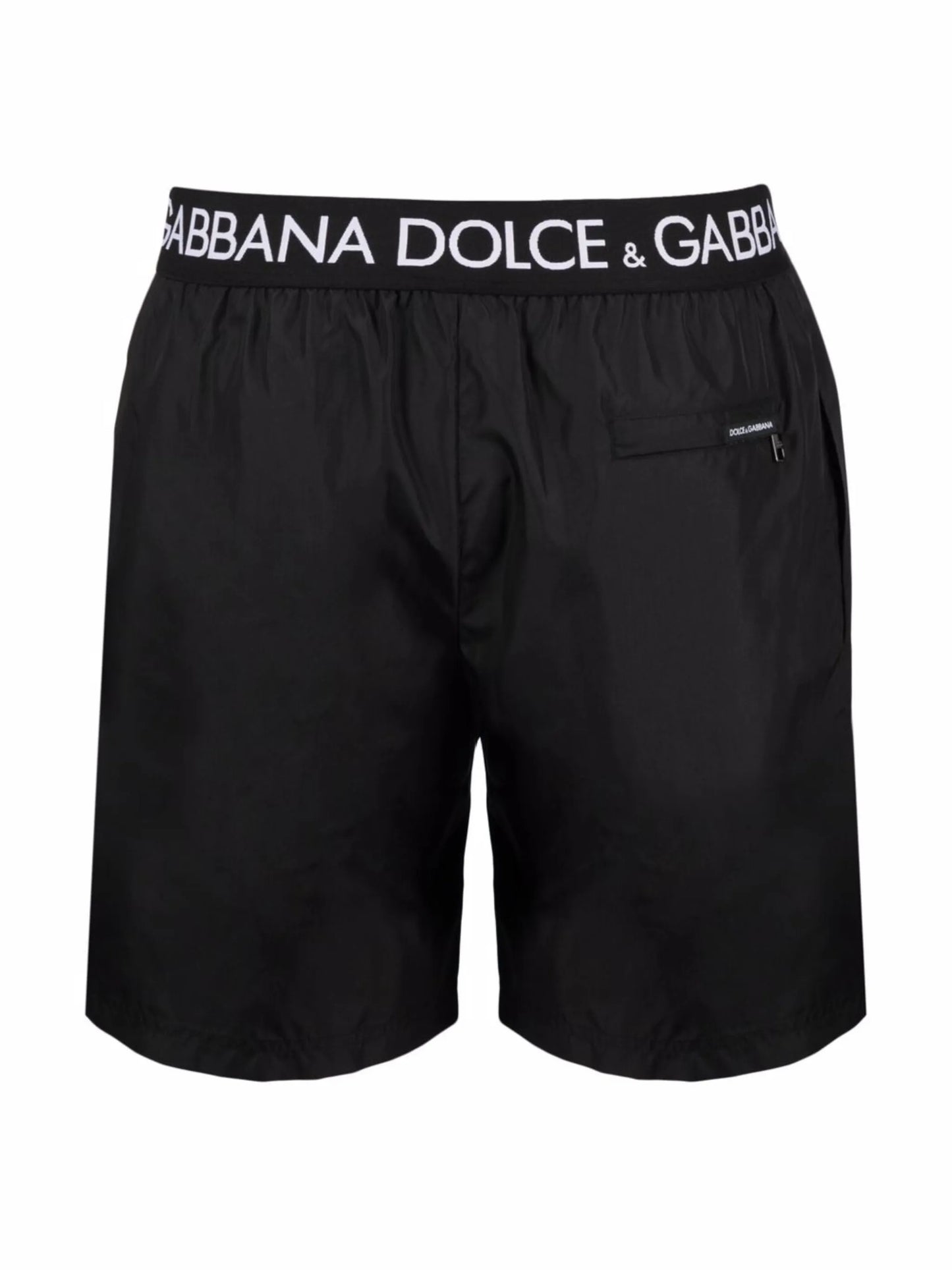 logo-waistband swim shorts