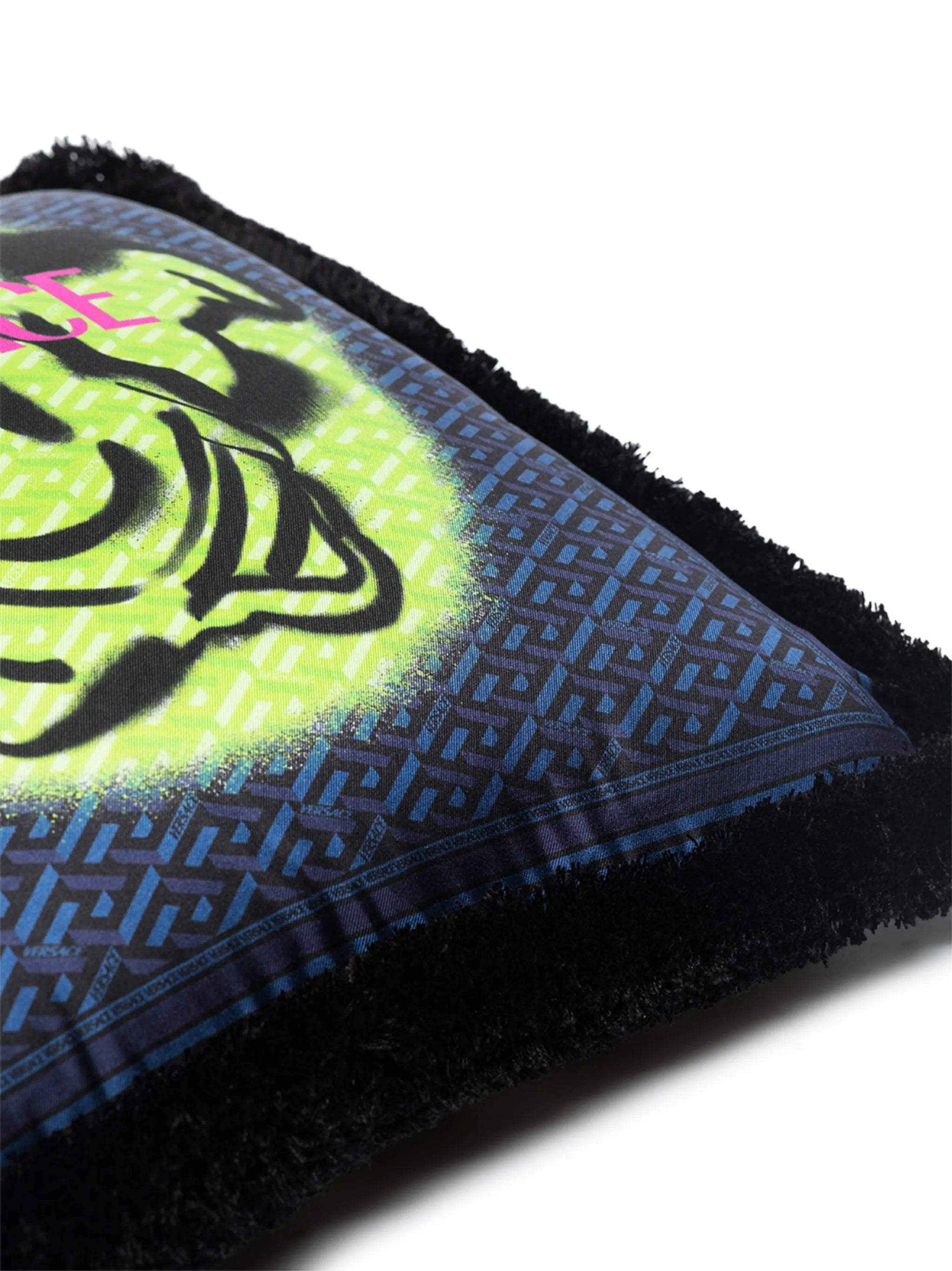 double-sided monogram logo cushion