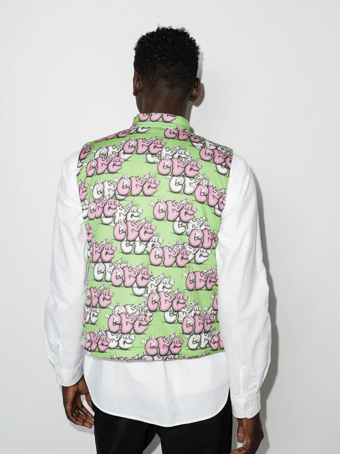 x KAWS cartoon logo gilet