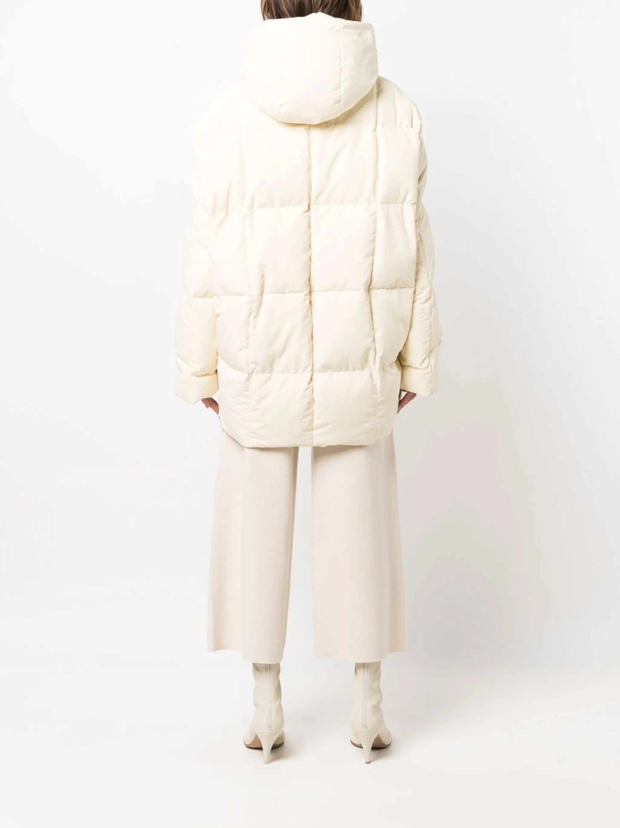oversize hooded down jacket