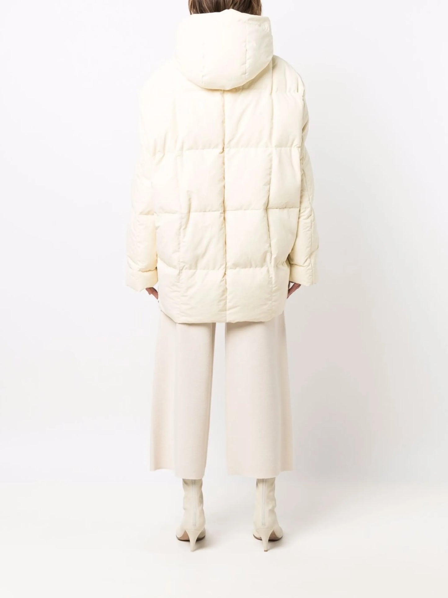 oversize hooded down jacket