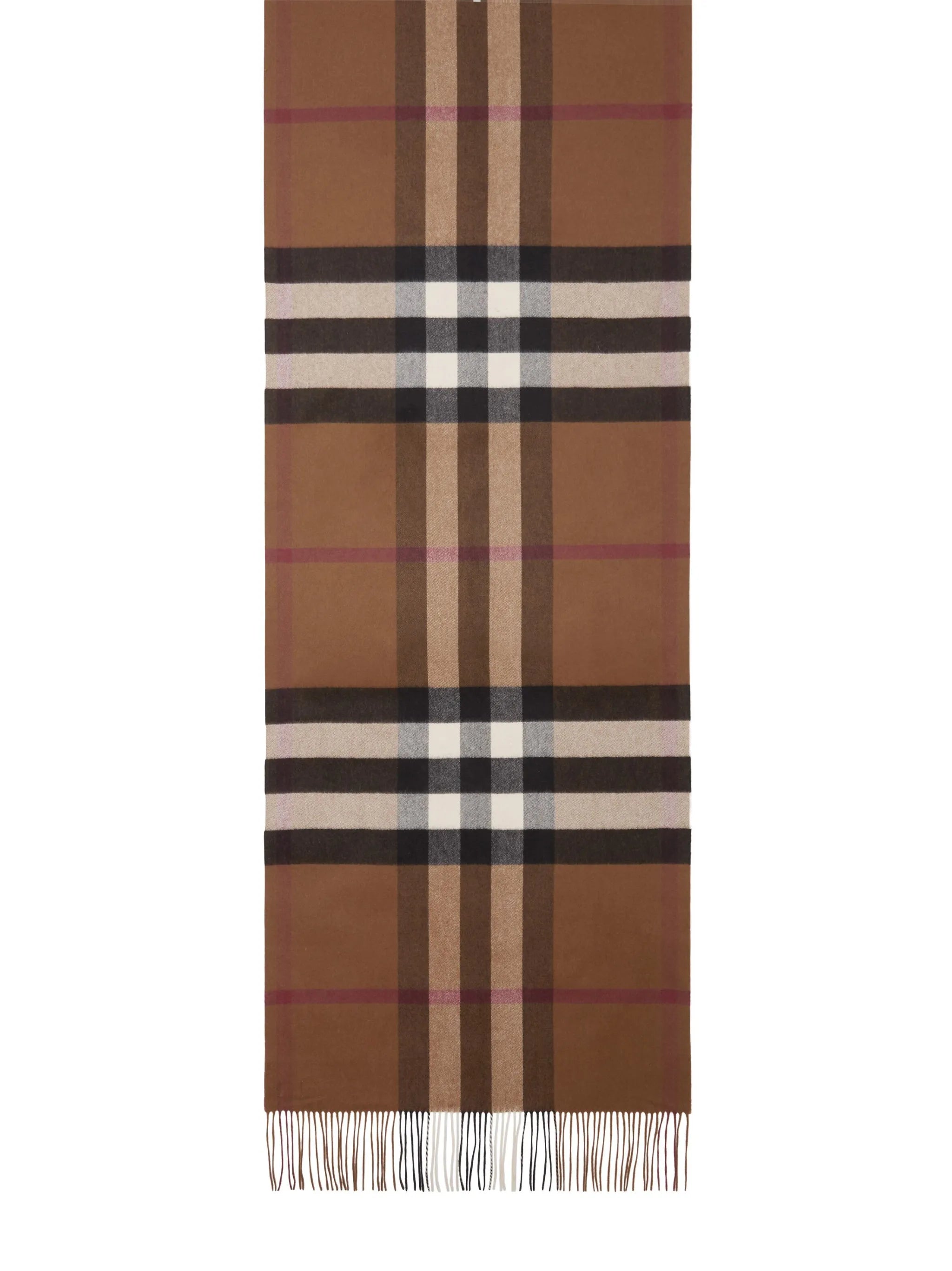oversized checked cashmere scarf